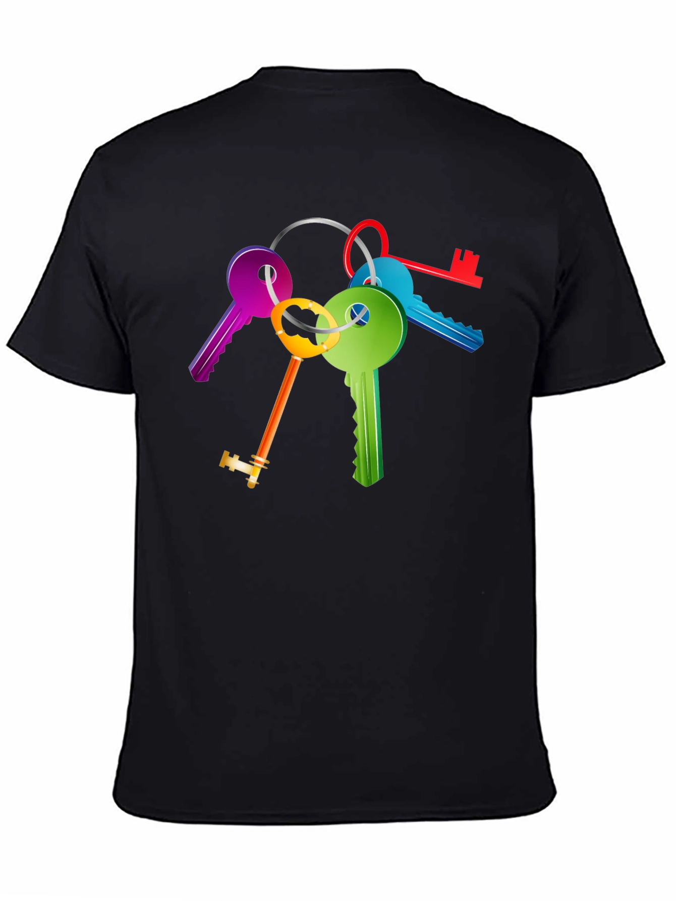 Colorful Keys Graphic Tee - Unique Design