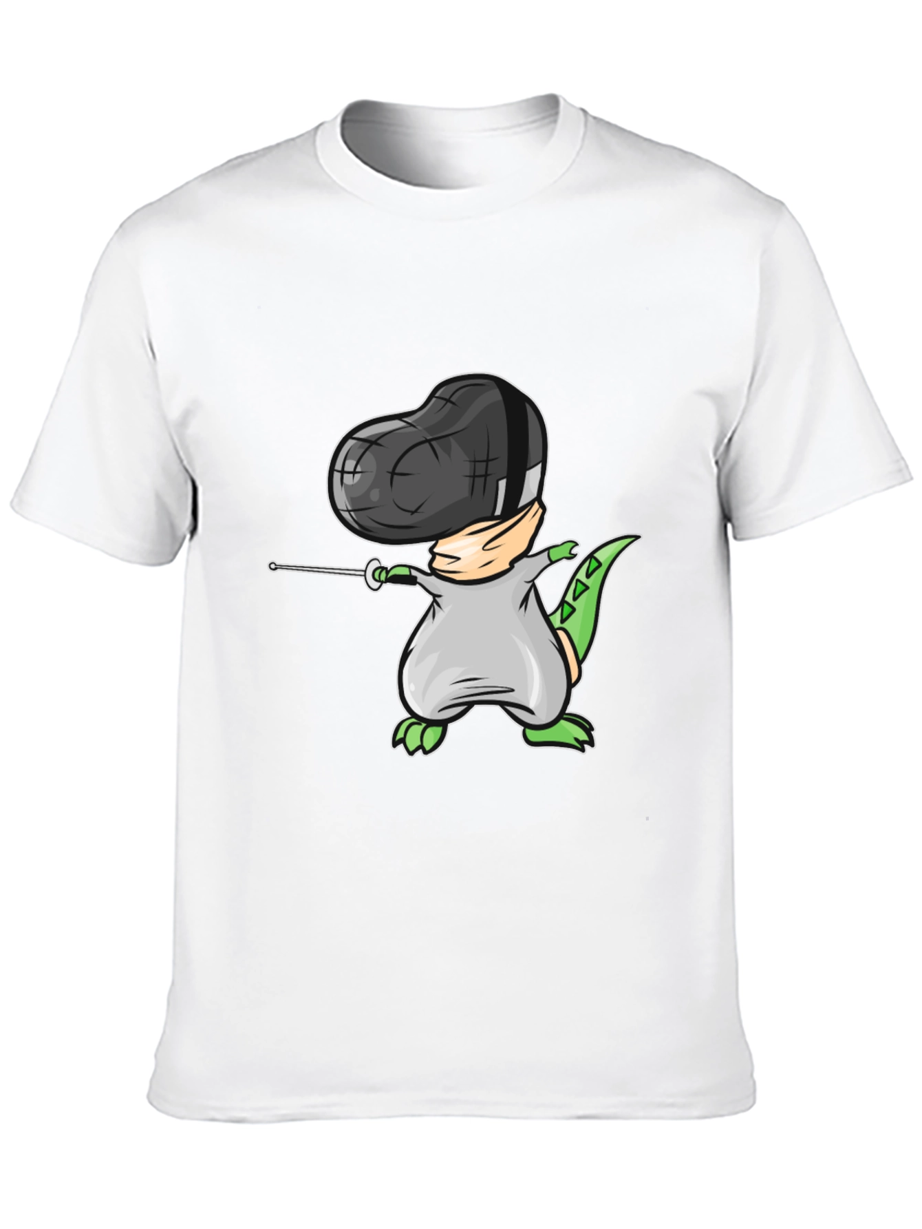 Dino Fencing Black T-Shirt