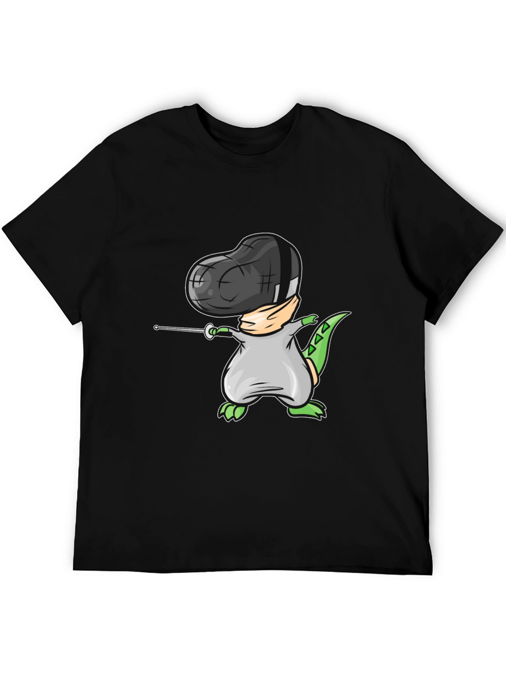 Dino Fencing Black T-Shirt