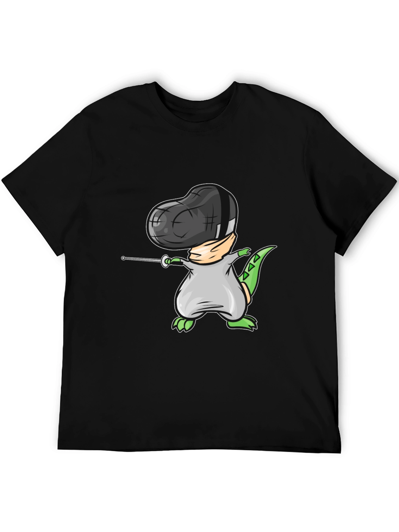 Dino Fencing Black T-Shirt