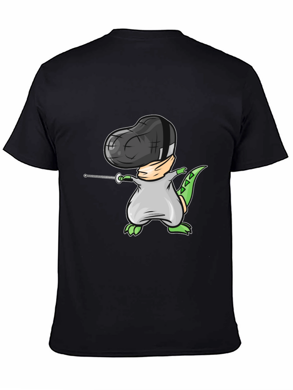 Dino Fencing Black T-Shirt