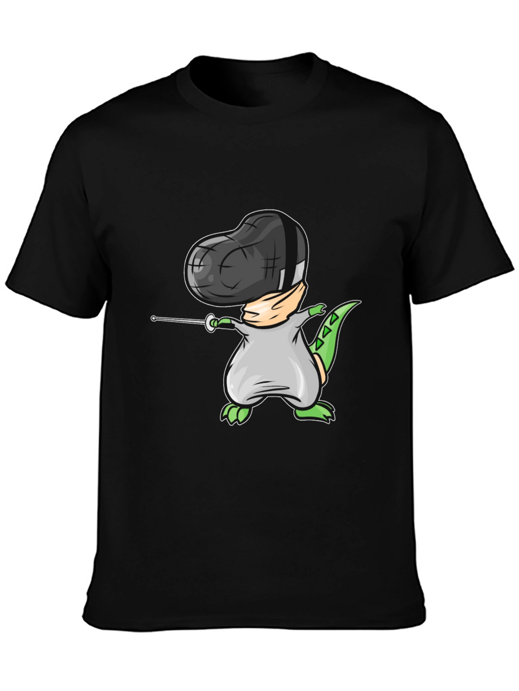 Dino Fencing Black T-Shirt