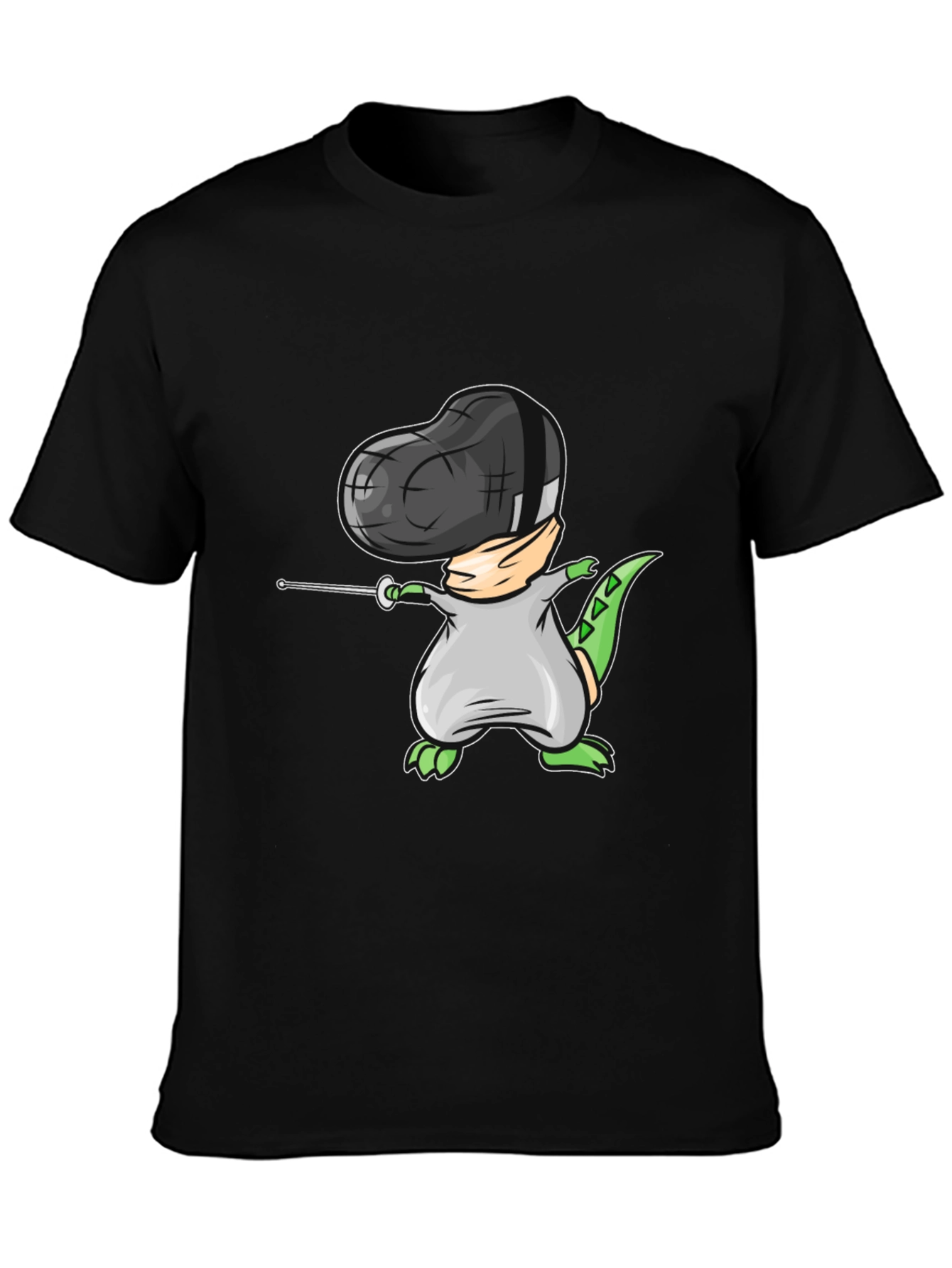 Dino Fencing Black T-Shirt