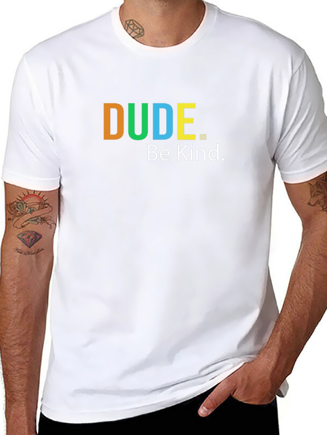 Dude Be Kind Graphic T-Shirt - Soft Cotton Blend