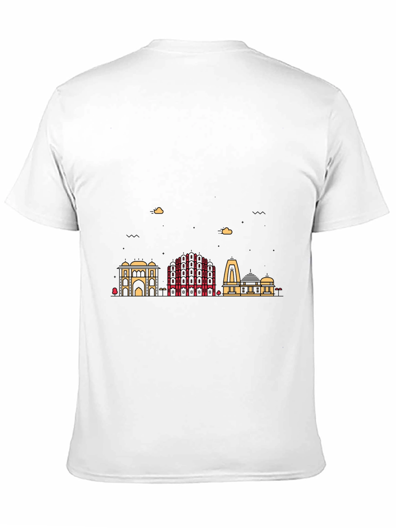 Cityscape Graphic Print Mens Black T-Shirt