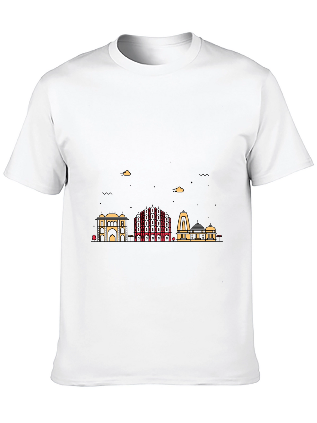 Cityscape Graphic Print Mens Black T-Shirt