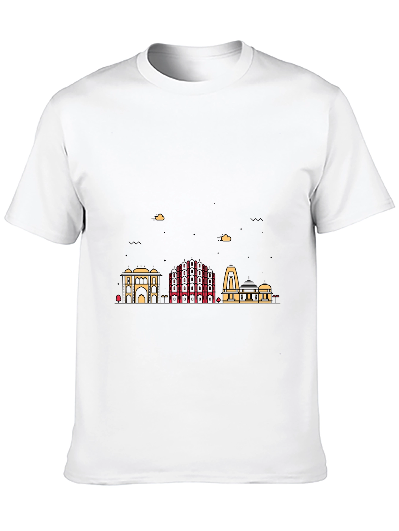 Cityscape Graphic Print Mens Black T-Shirt