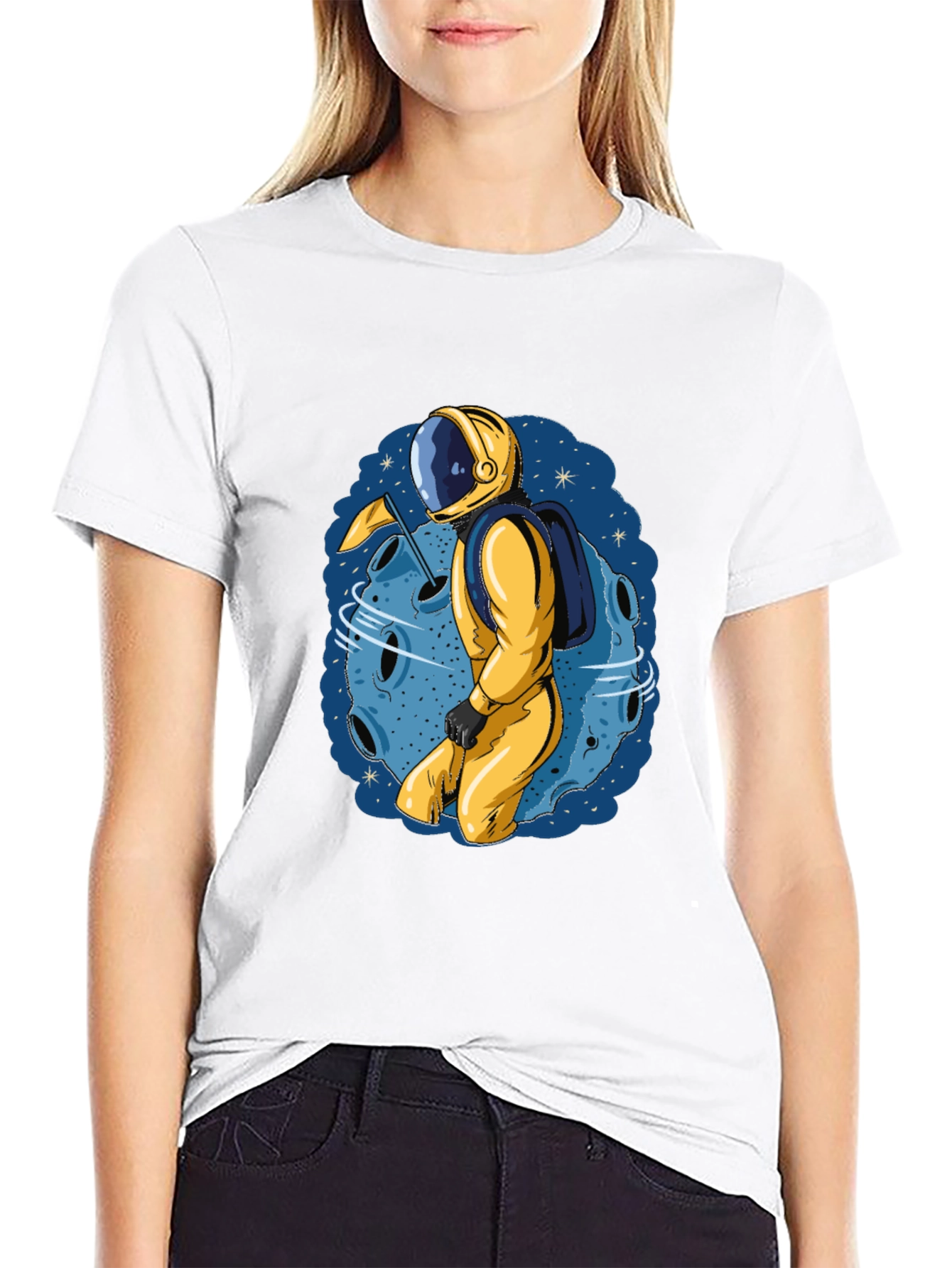 Astronaut on Moon T-Shirt - Space Adventure Tee
