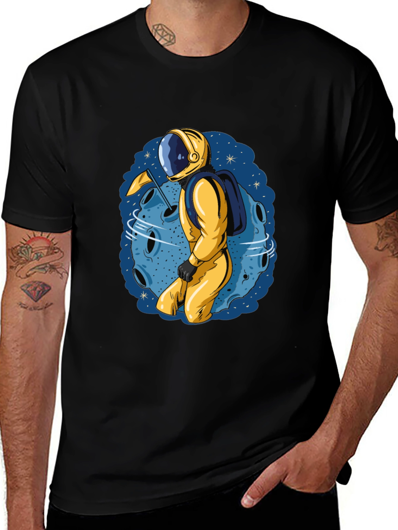 Astronaut on Moon T-Shirt - Space Adventure Tee