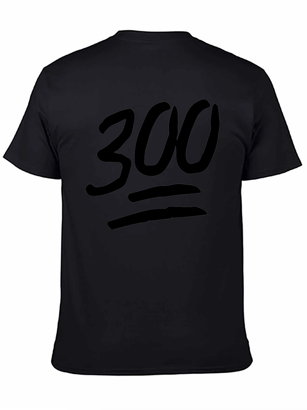 300 Emoji Style Black T-Shirt