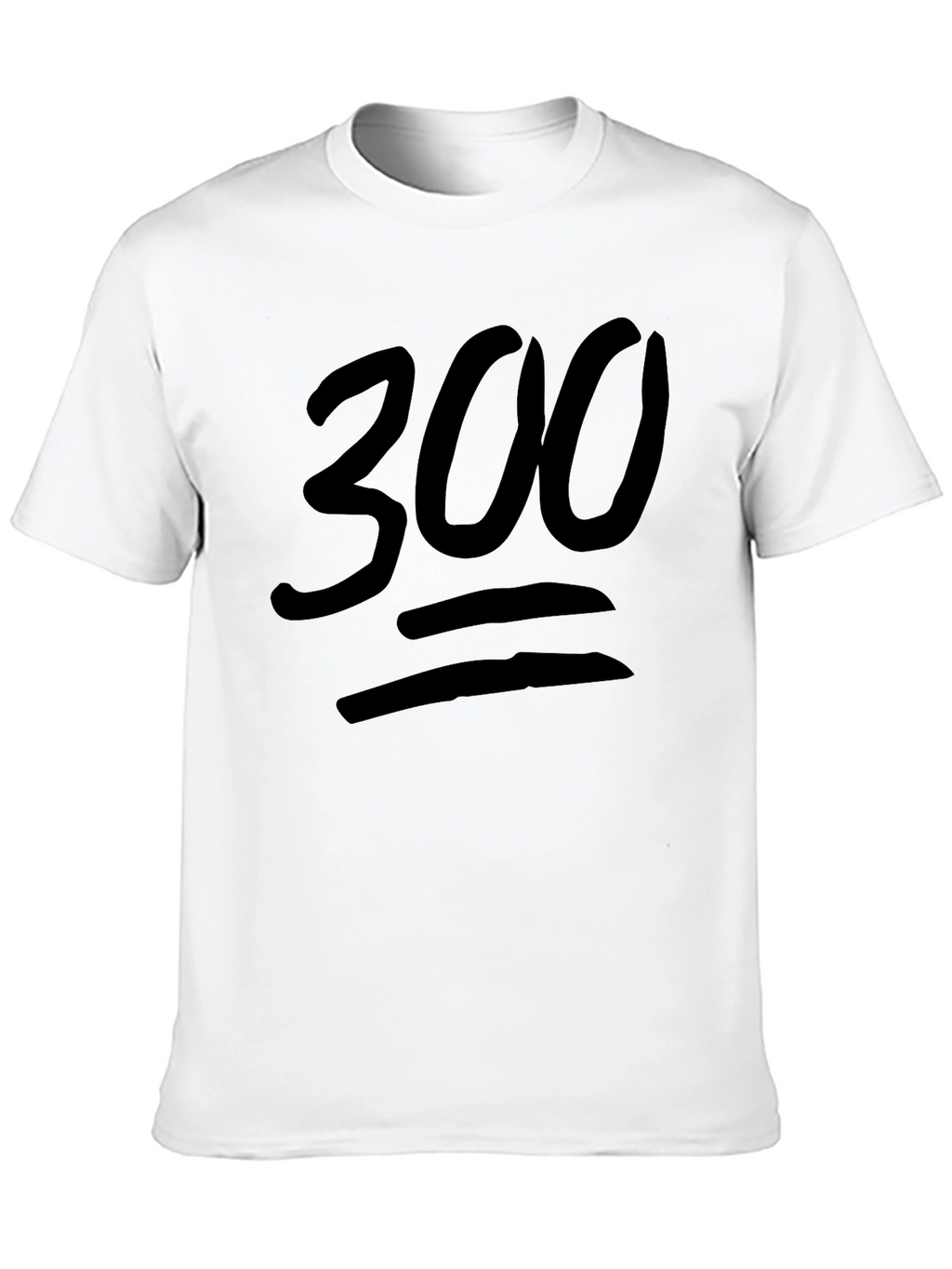 300 Emoji Style Black T-Shirt