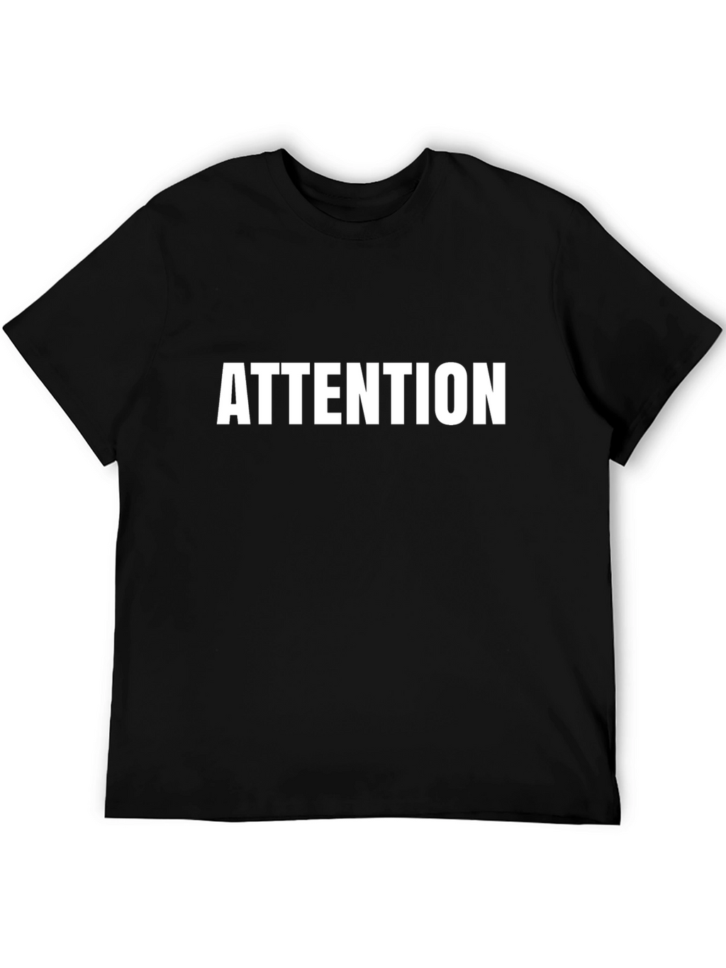 Attention Graphic Tee - Classic Black T-Shirt