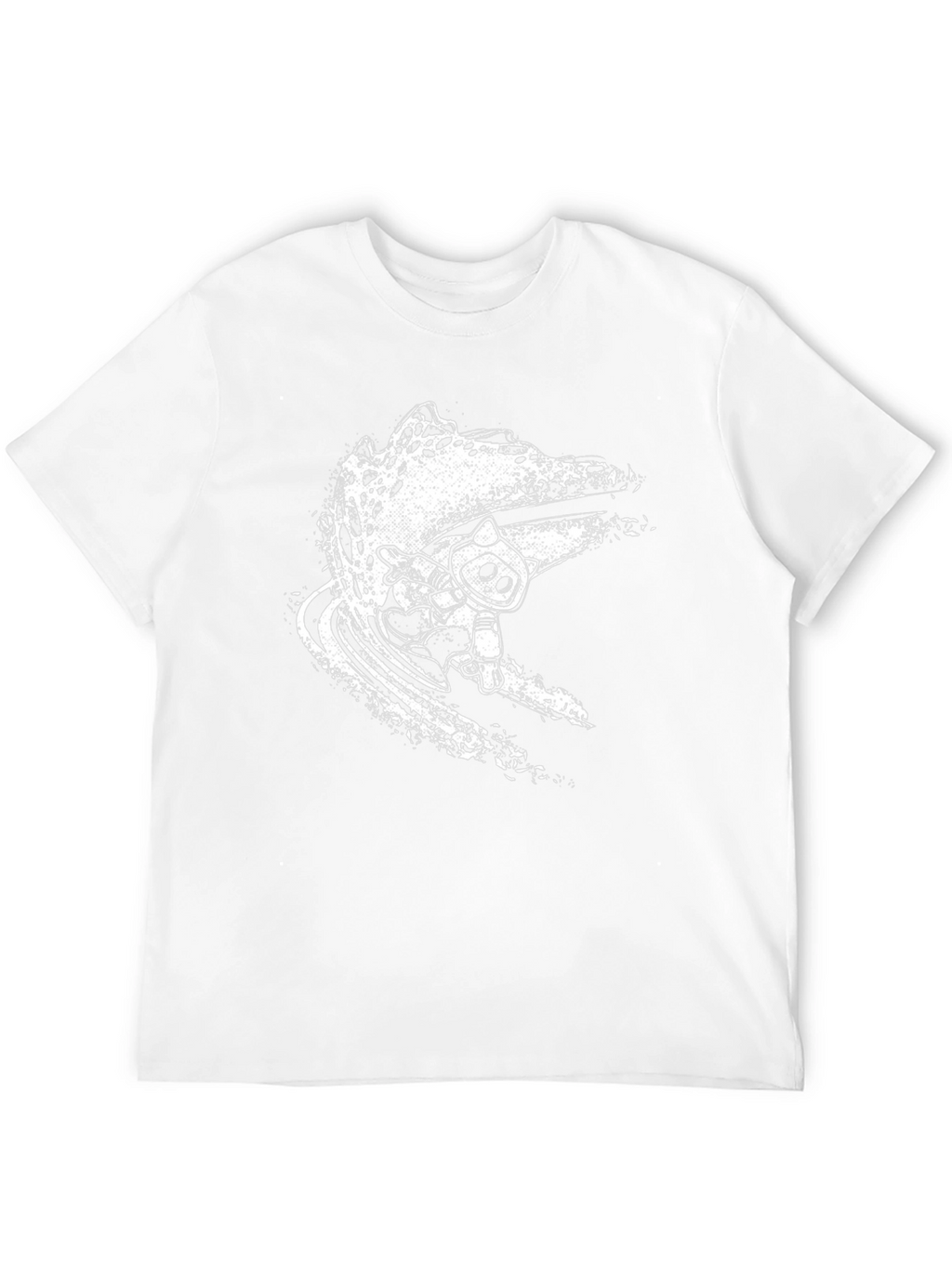 Cool Black Surf Cat Graphic Tee