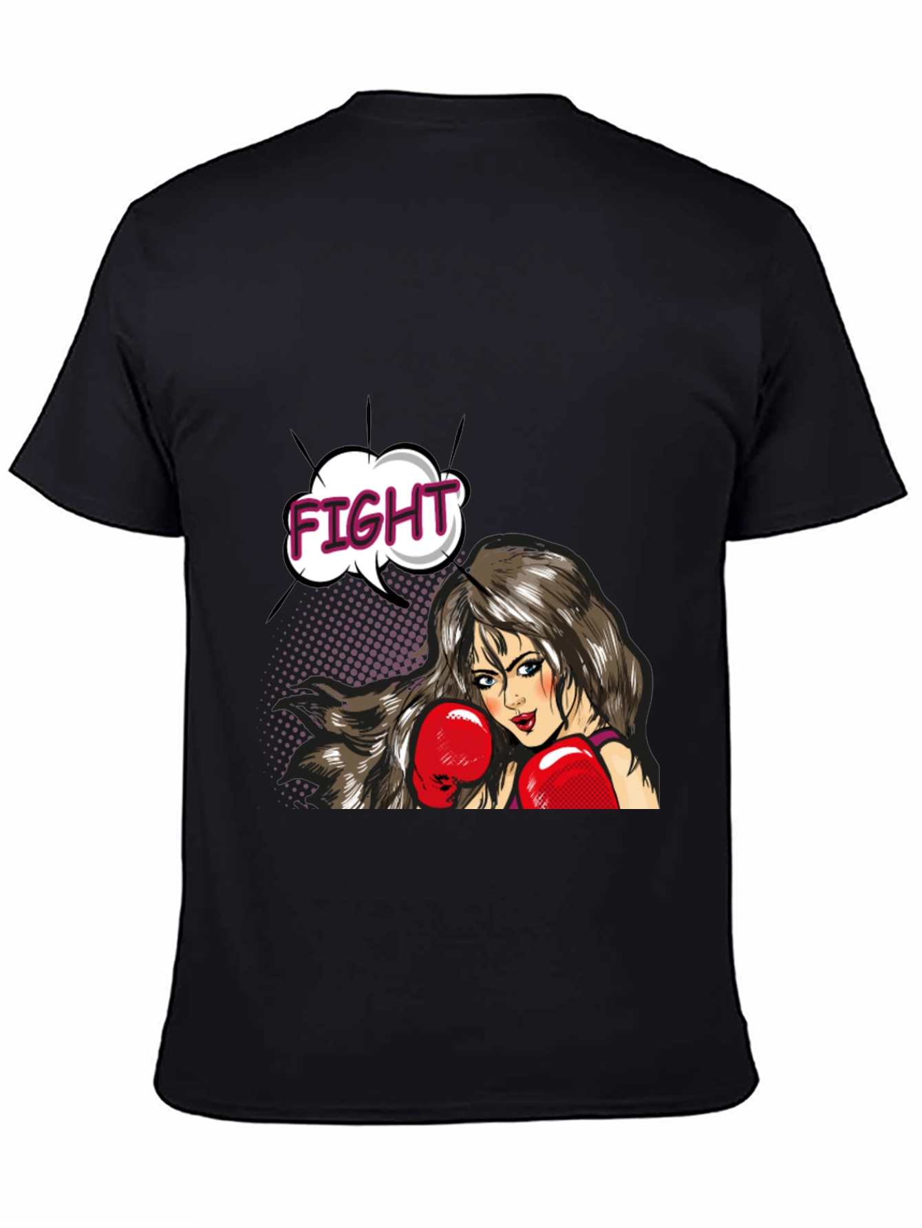 Fight Girl Graphic Tee - Stylish Comic Book T-Shirt