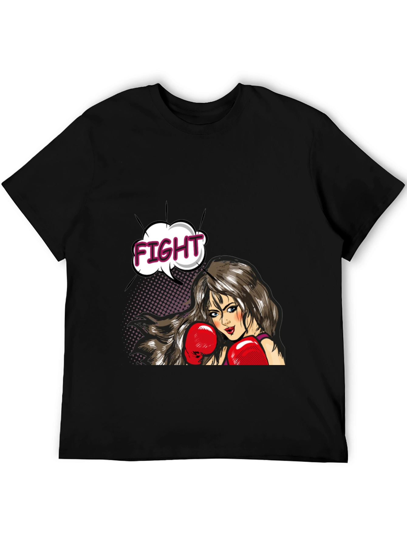 Fight Girl Graphic Tee - Stylish Comic Book T-Shirt