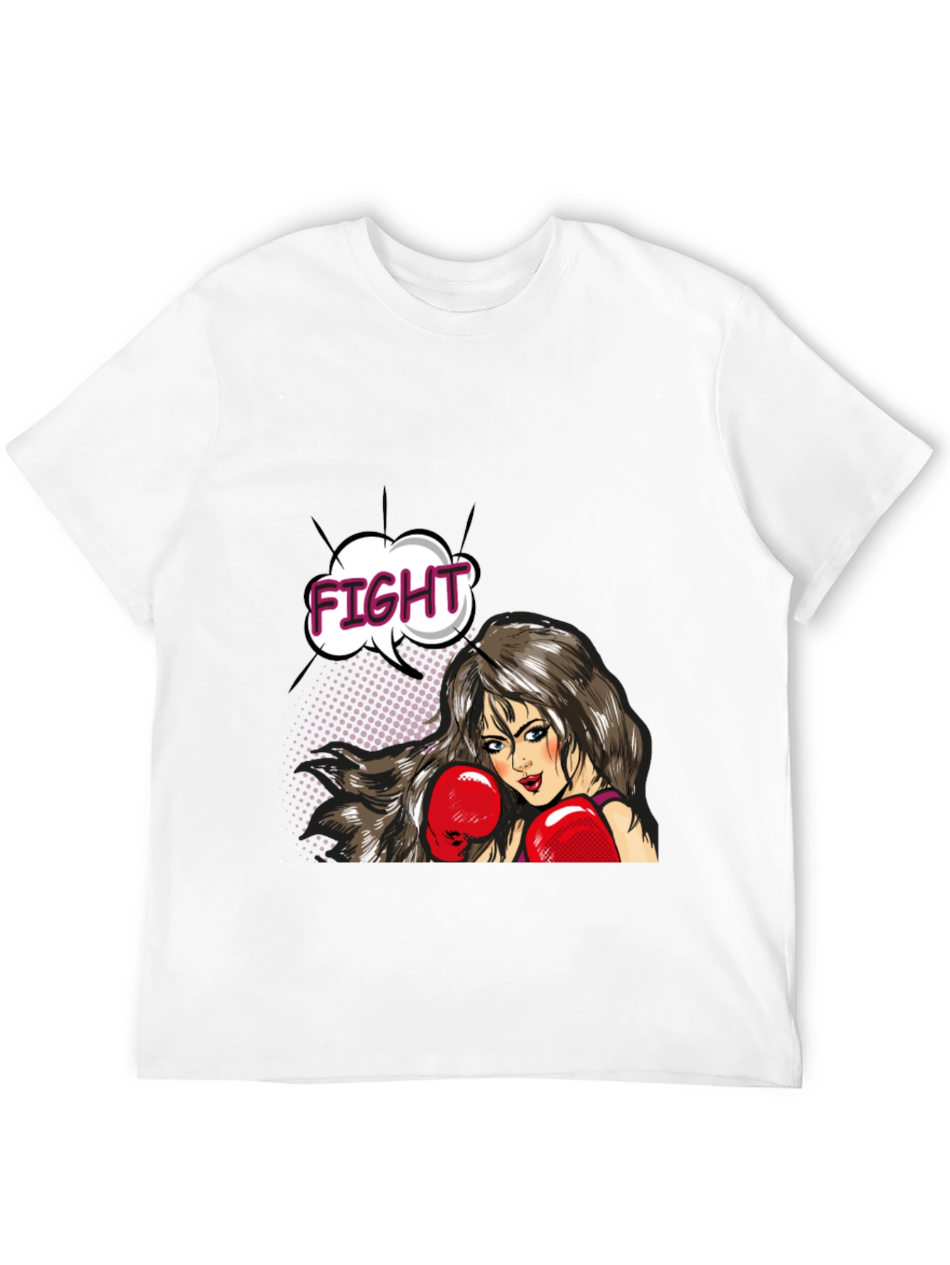 Fight Girl Graphic Tee - Stylish Comic Book T-Shirt