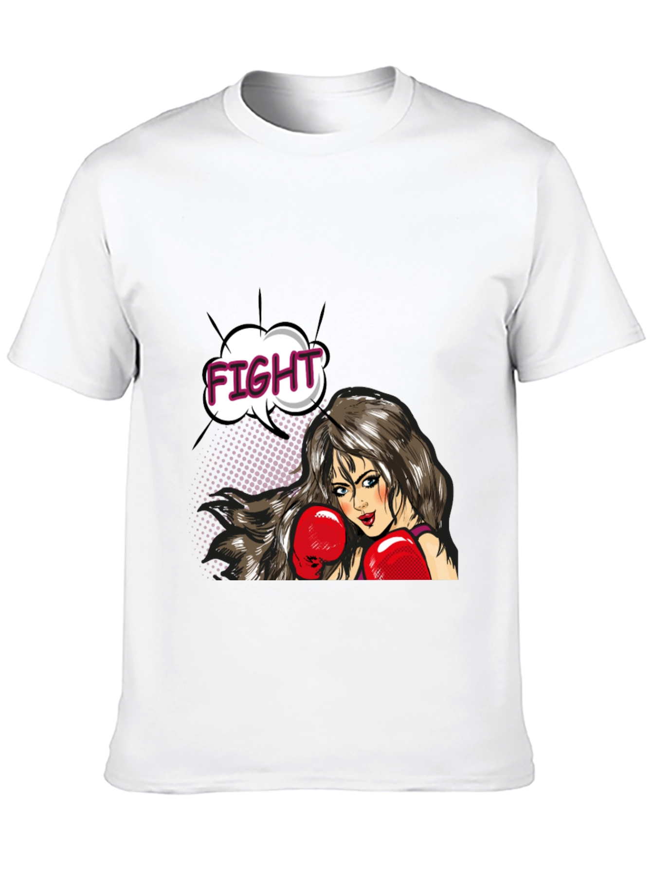 Fight Girl Graphic Tee - Stylish Comic Book T-Shirt