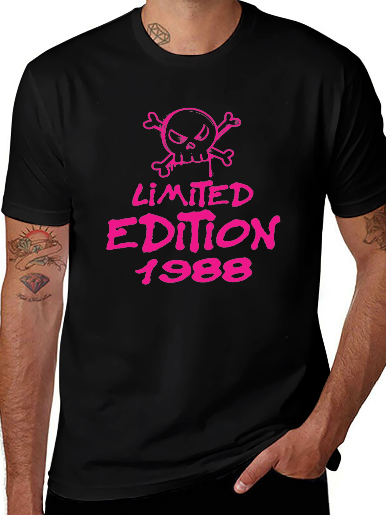 Limited Edition 1988 Skull Graphic Tee - Black