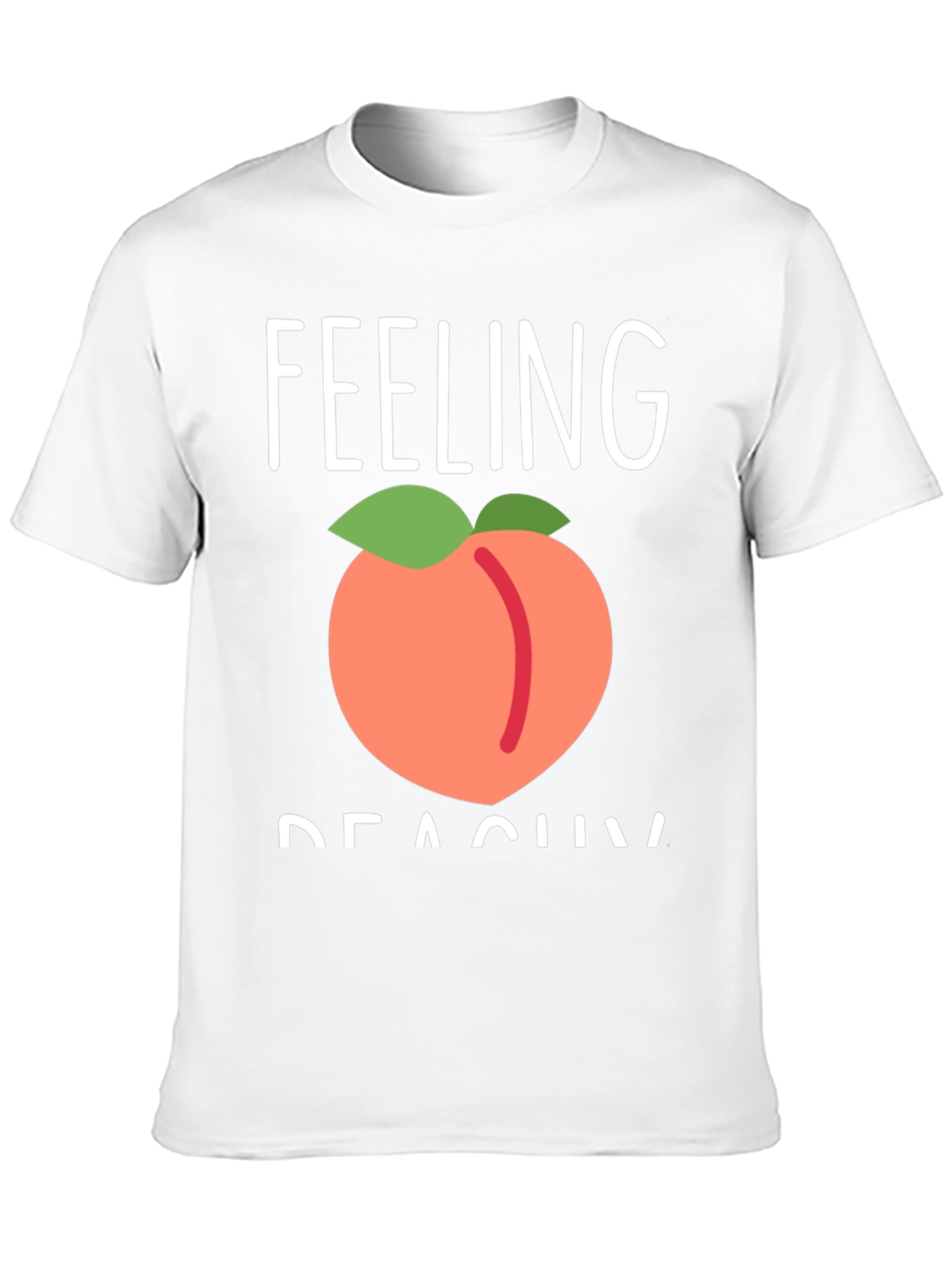 Feeling Peachy Graphic Tee - Casual Black T-Shirt