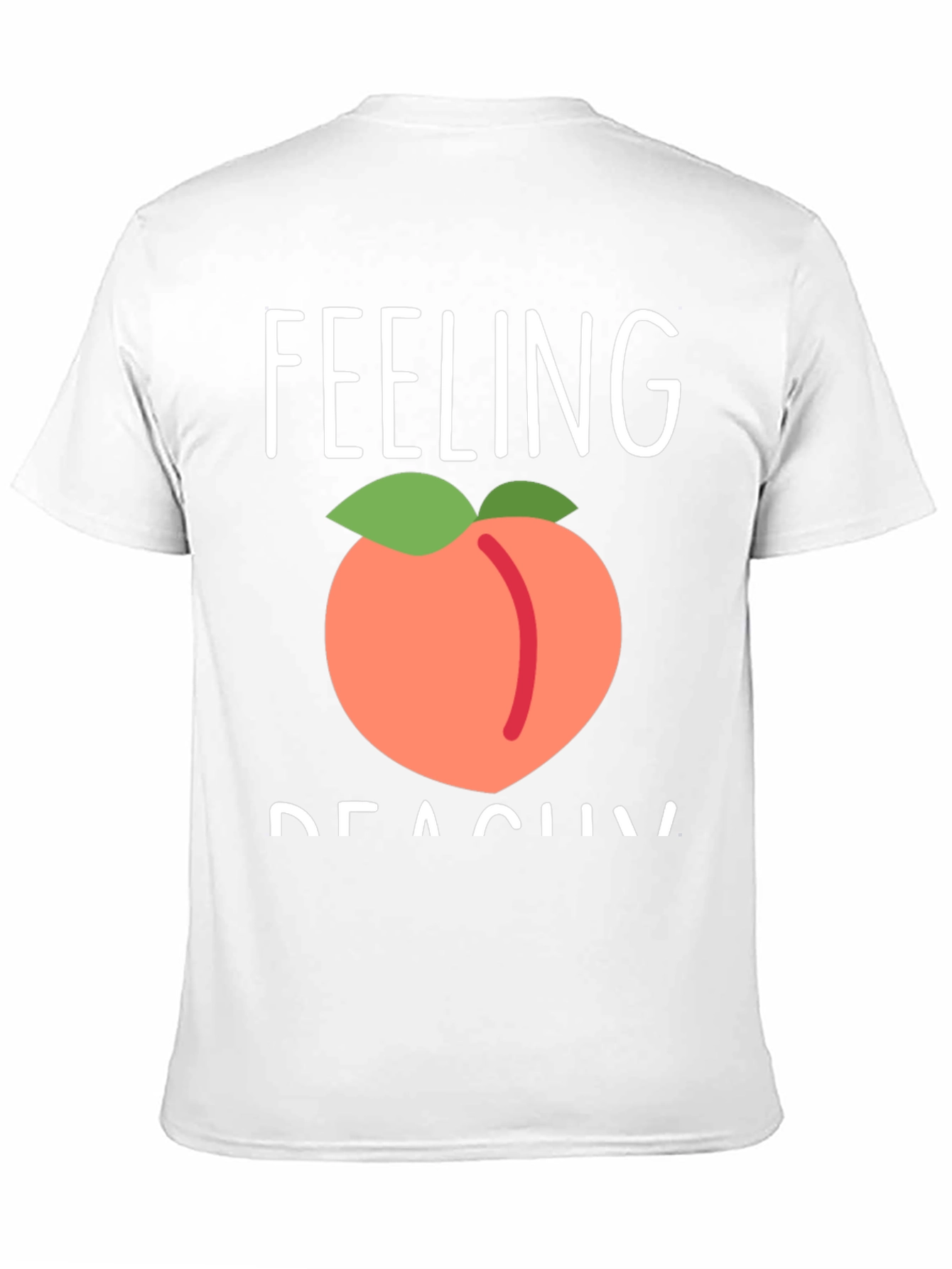 Feeling Peachy Graphic Tee - Casual Black T-Shirt
