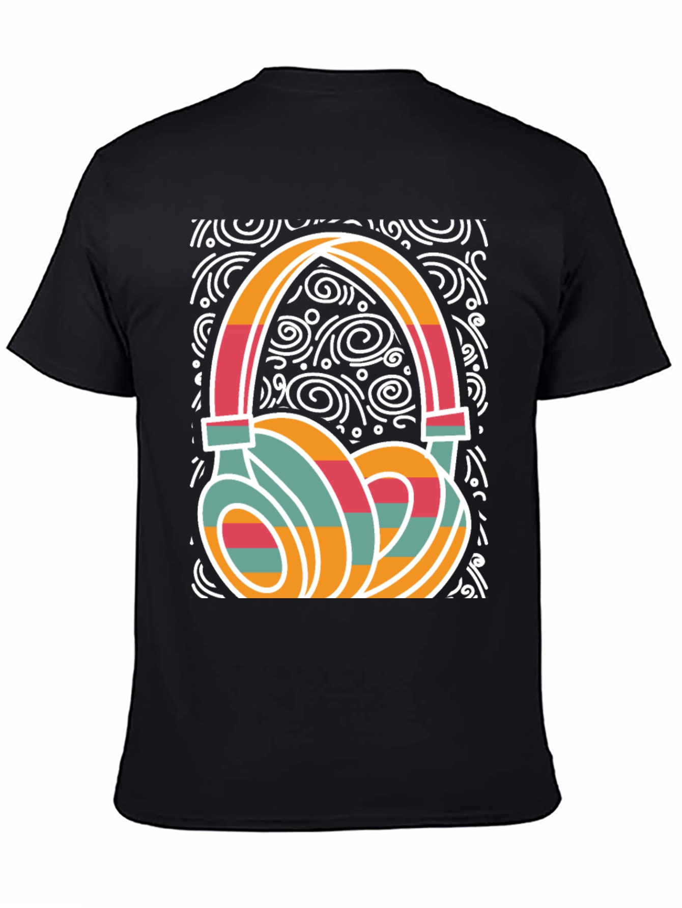 Retro Headphone Graphic Tee - Stylish Music Lover Shirt