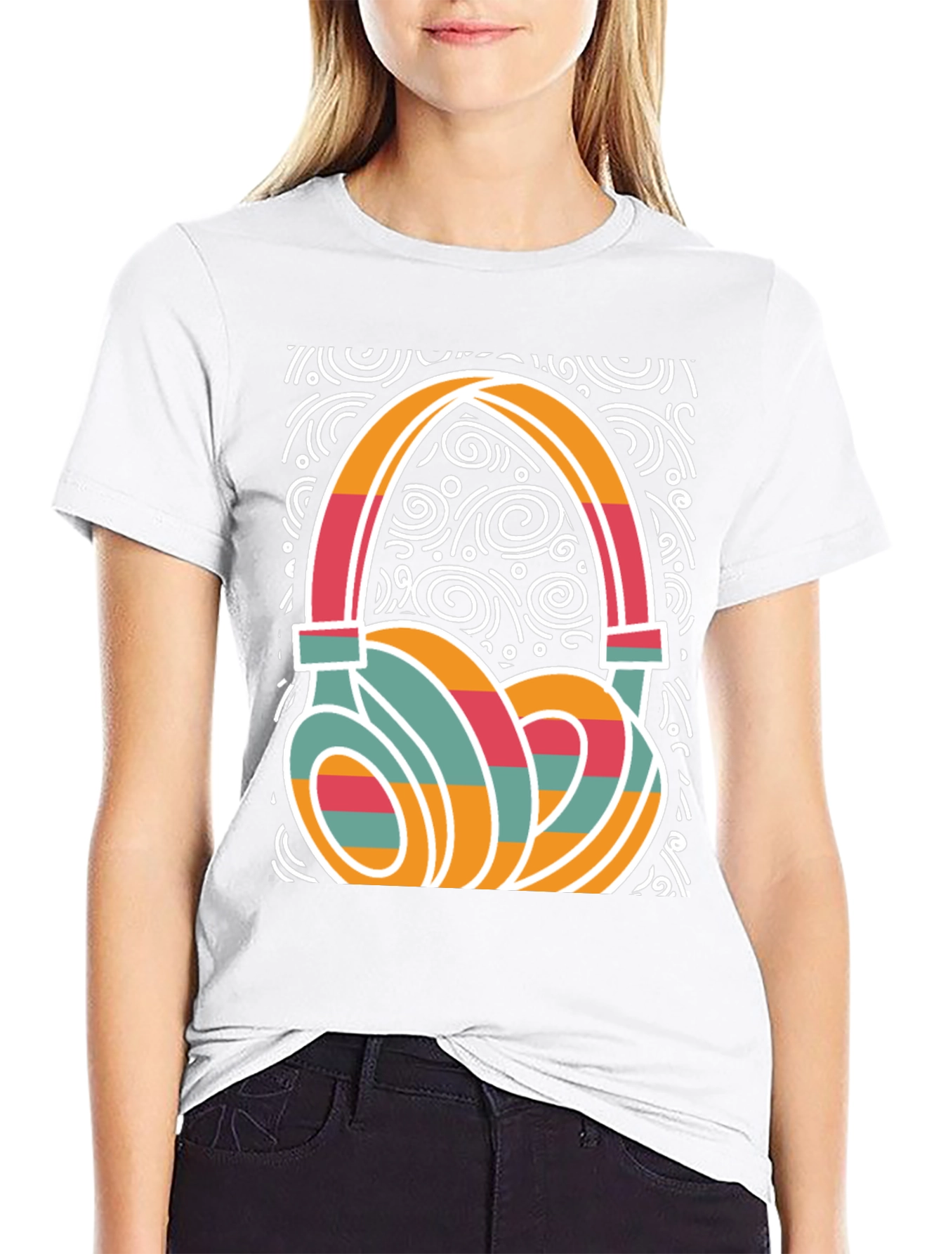 Retro Headphone Graphic Tee - Stylish Music Lover Shirt