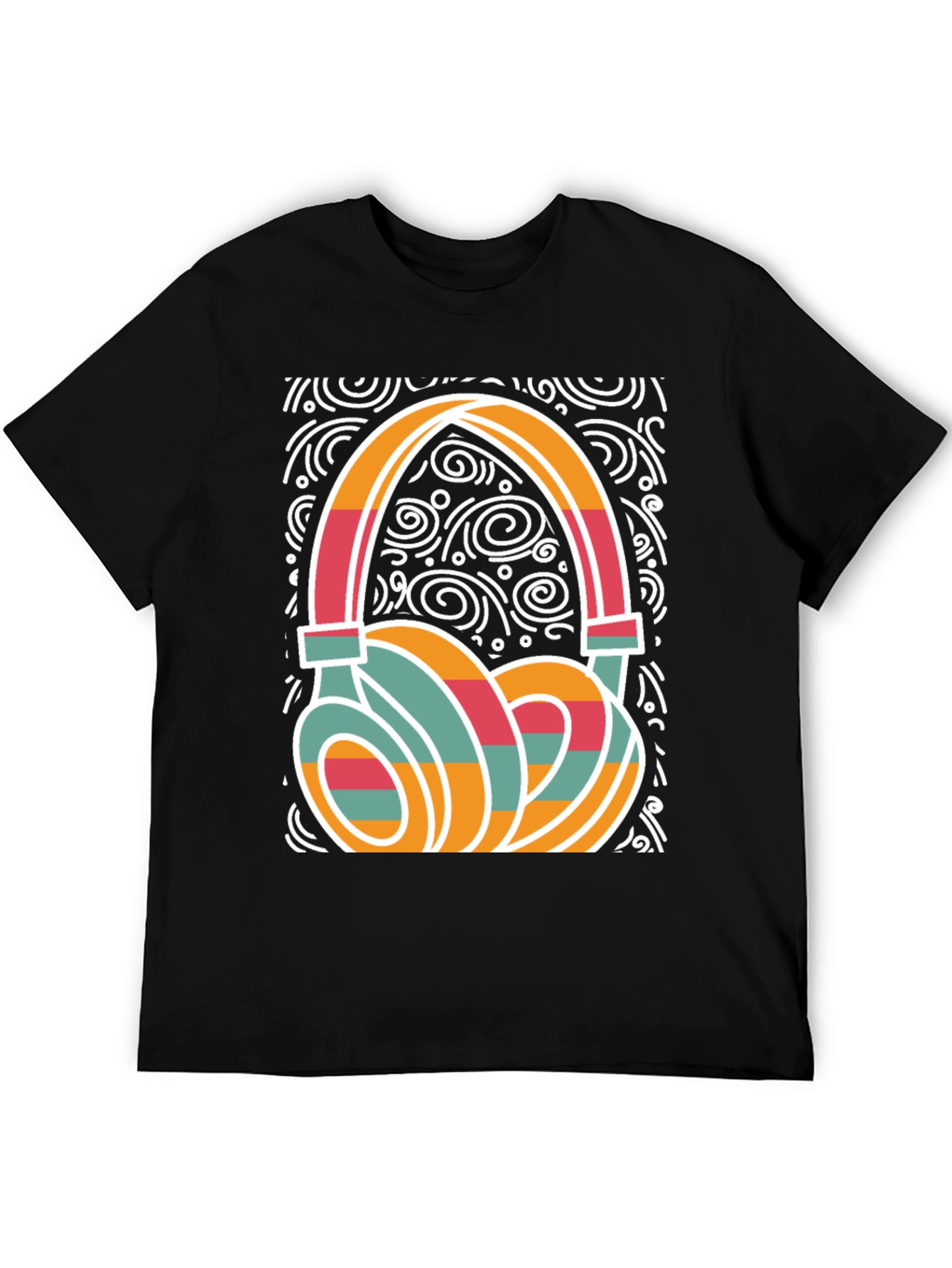 Retro Headphone Graphic Tee - Stylish Music Lover Shirt