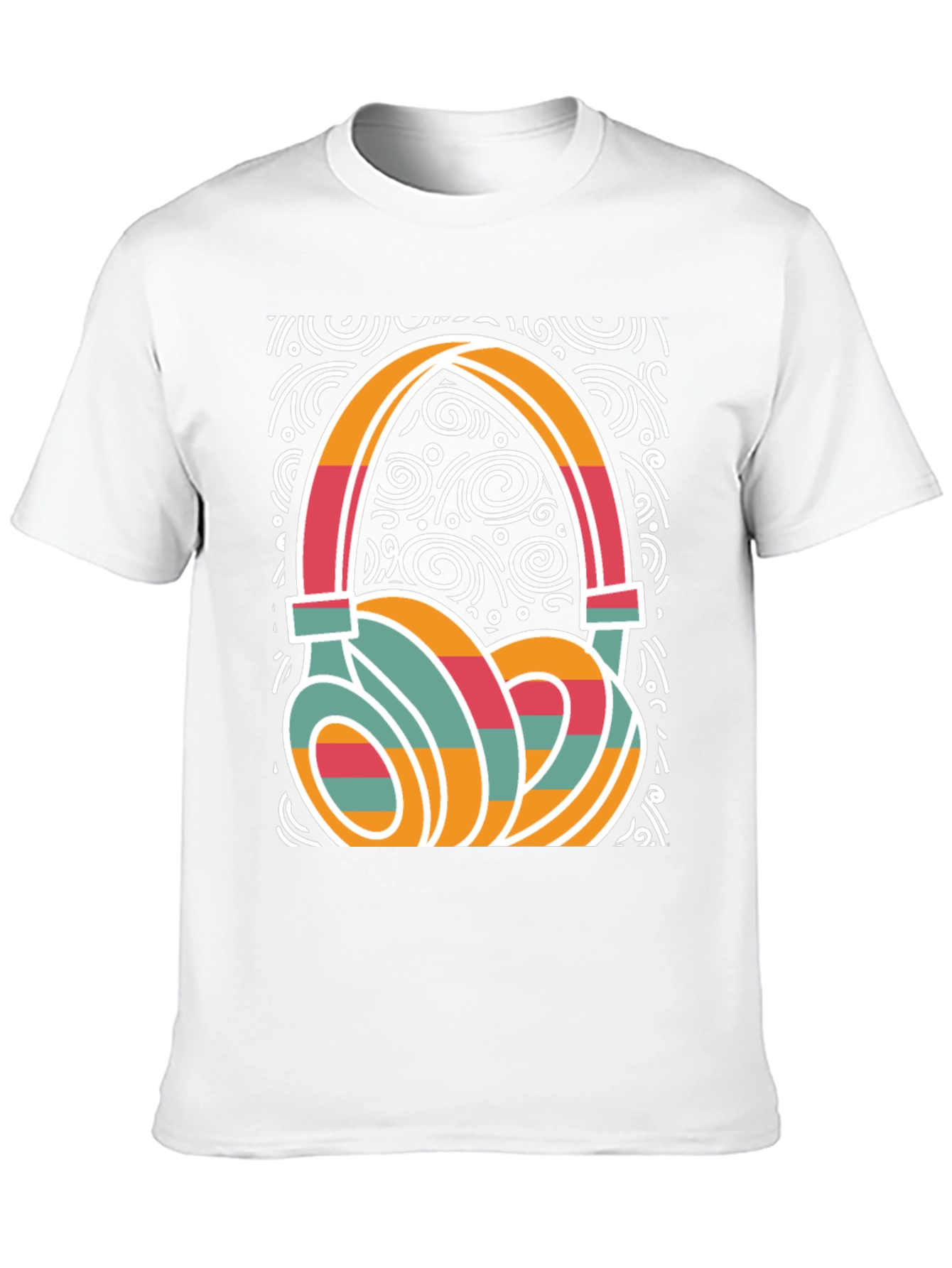 Retro Headphone Graphic Tee - Stylish Music Lover Shirt
