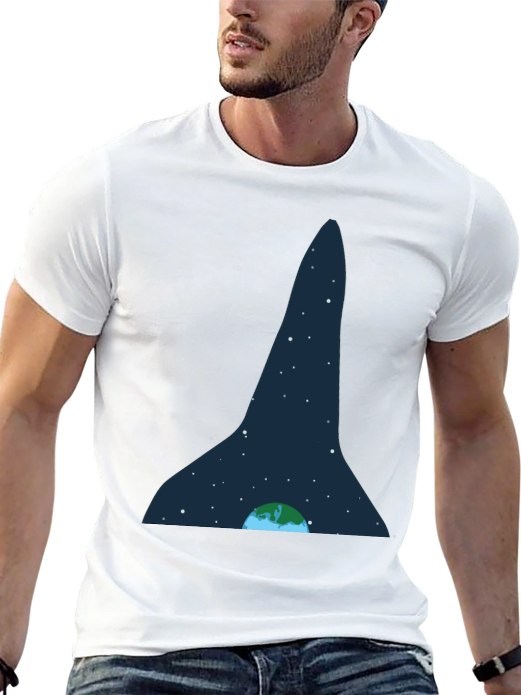 Earth and Stars Graphic Tee - Black