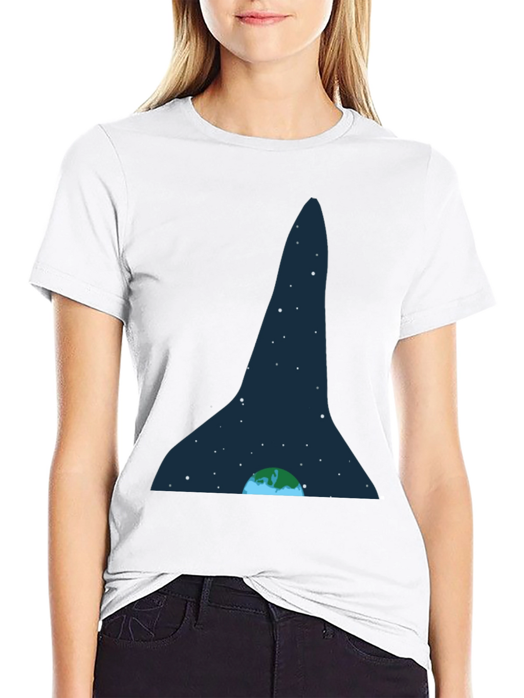 Earth and Stars Graphic Tee - Black