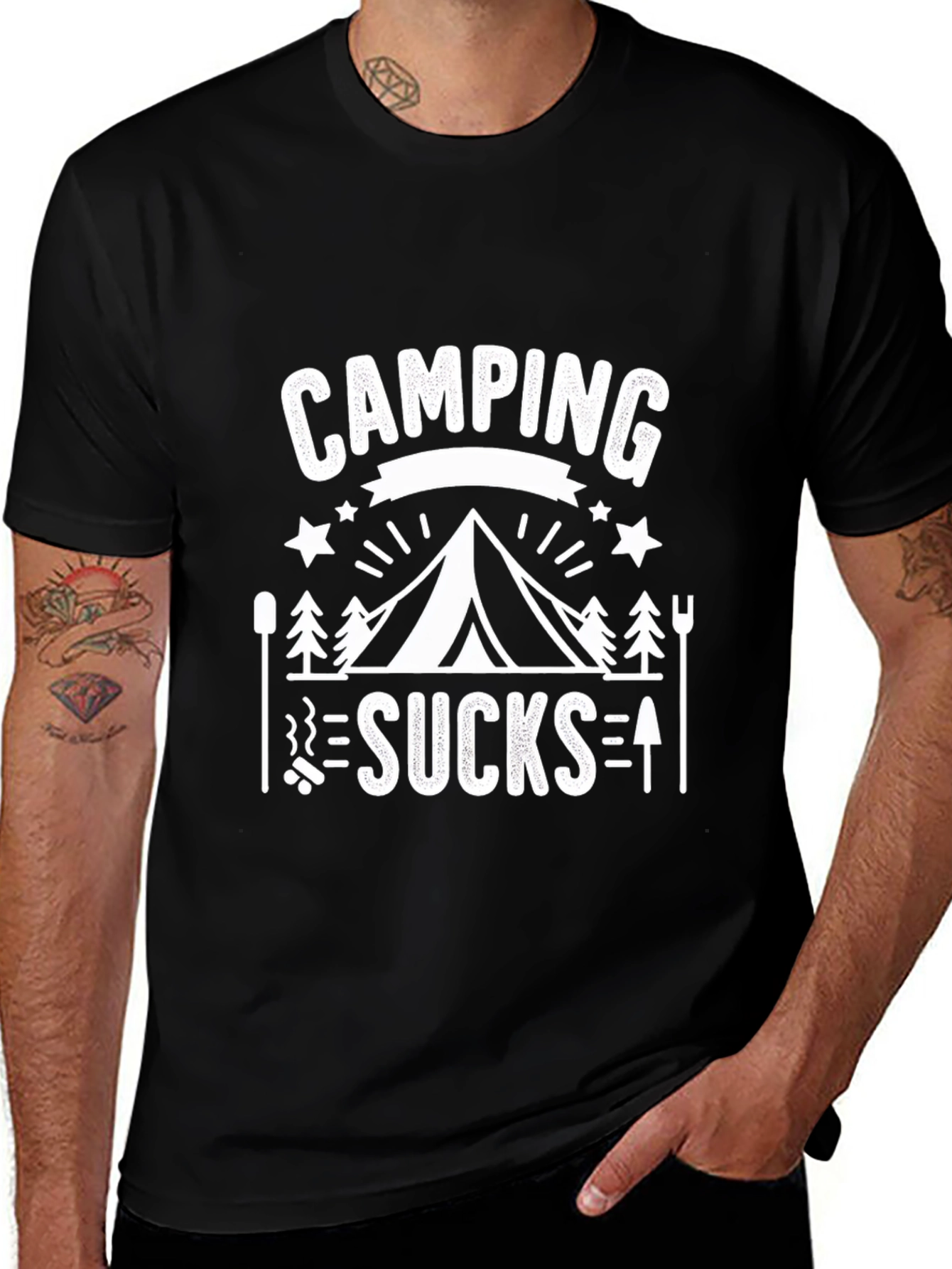 Camping Sucks T-Shirt - Humorous Outdoor Apparel