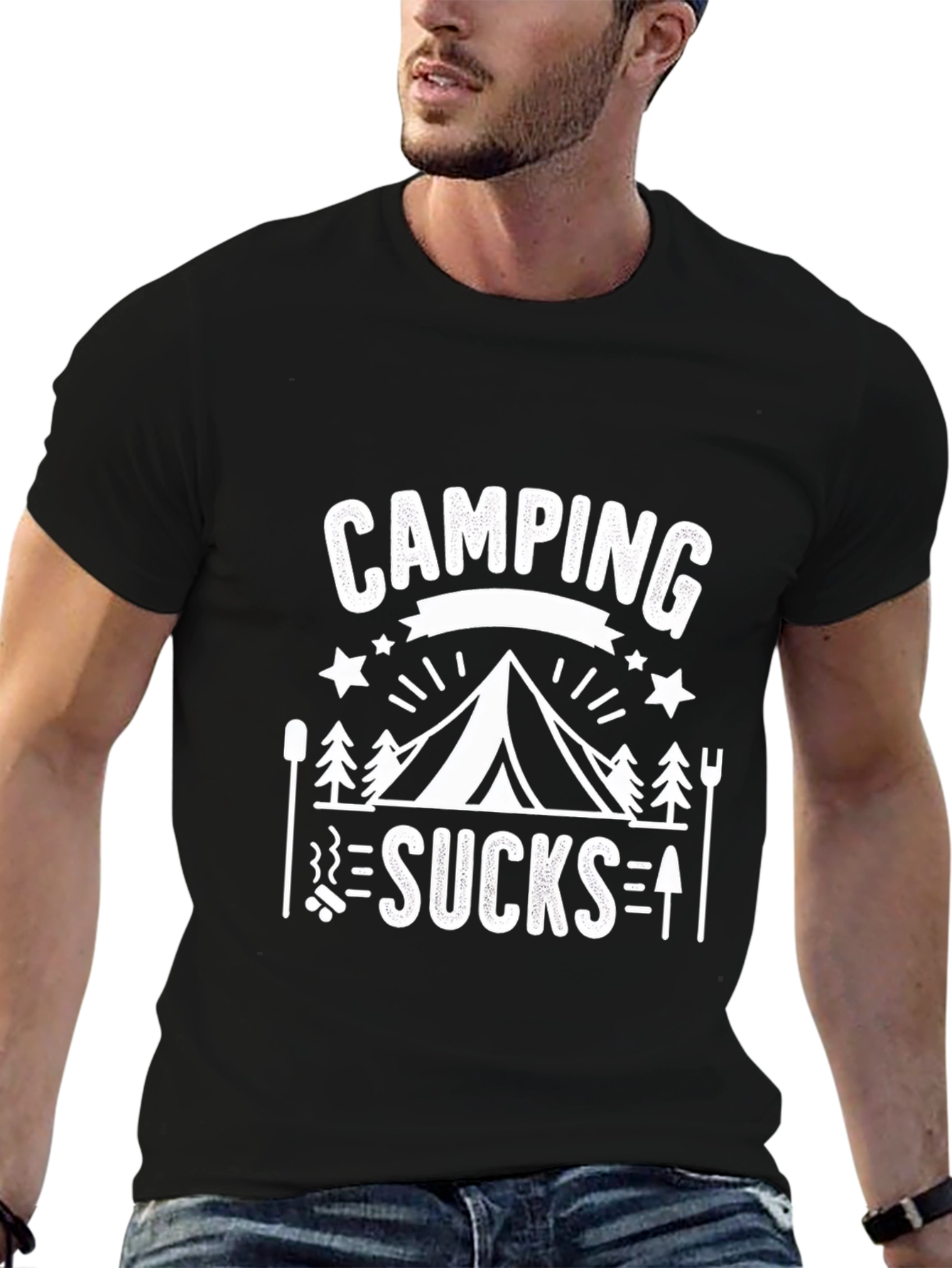Camping Sucks T-Shirt - Humorous Outdoor Apparel
