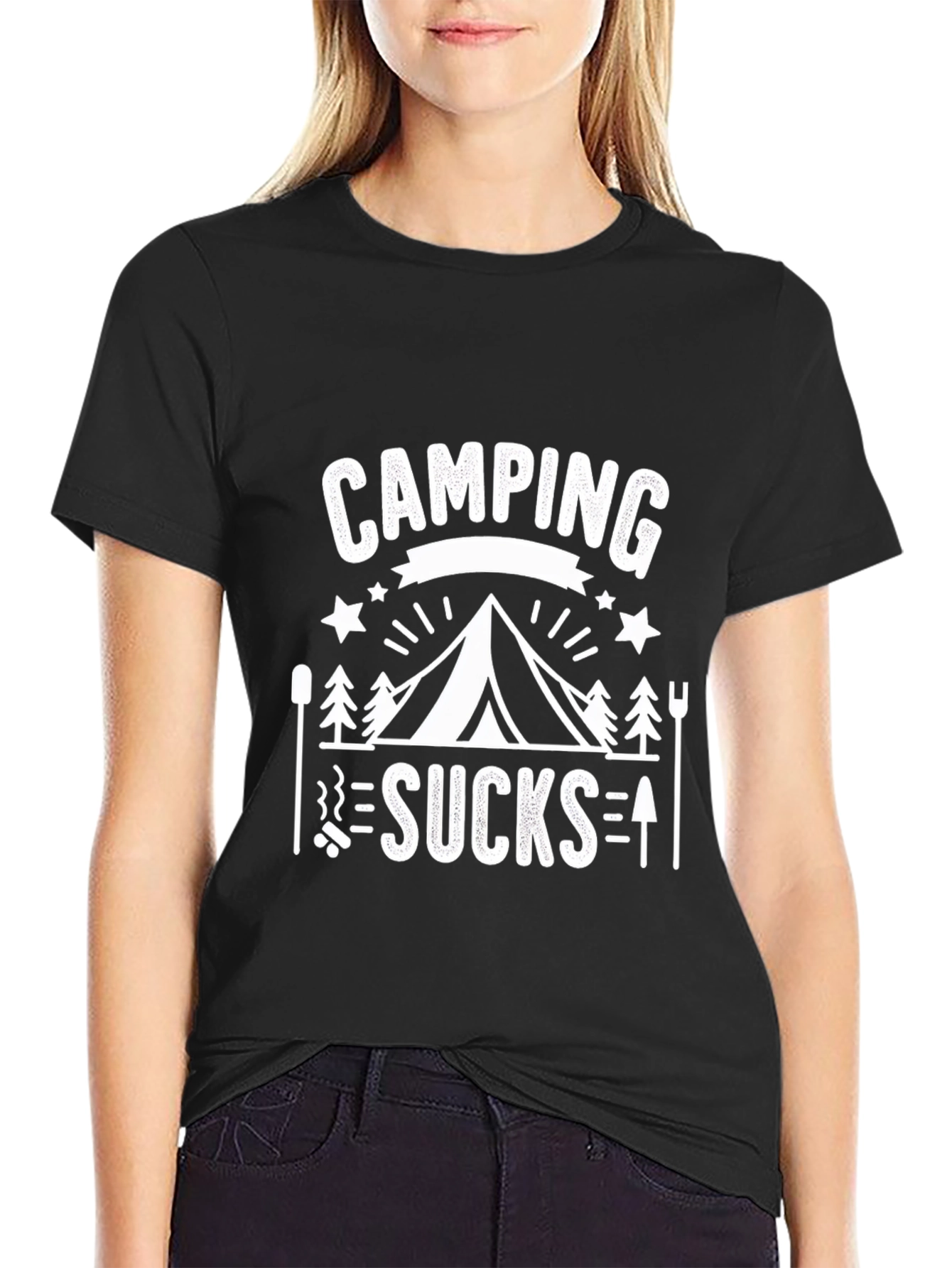 Camping Sucks T-Shirt - Humorous Outdoor Apparel