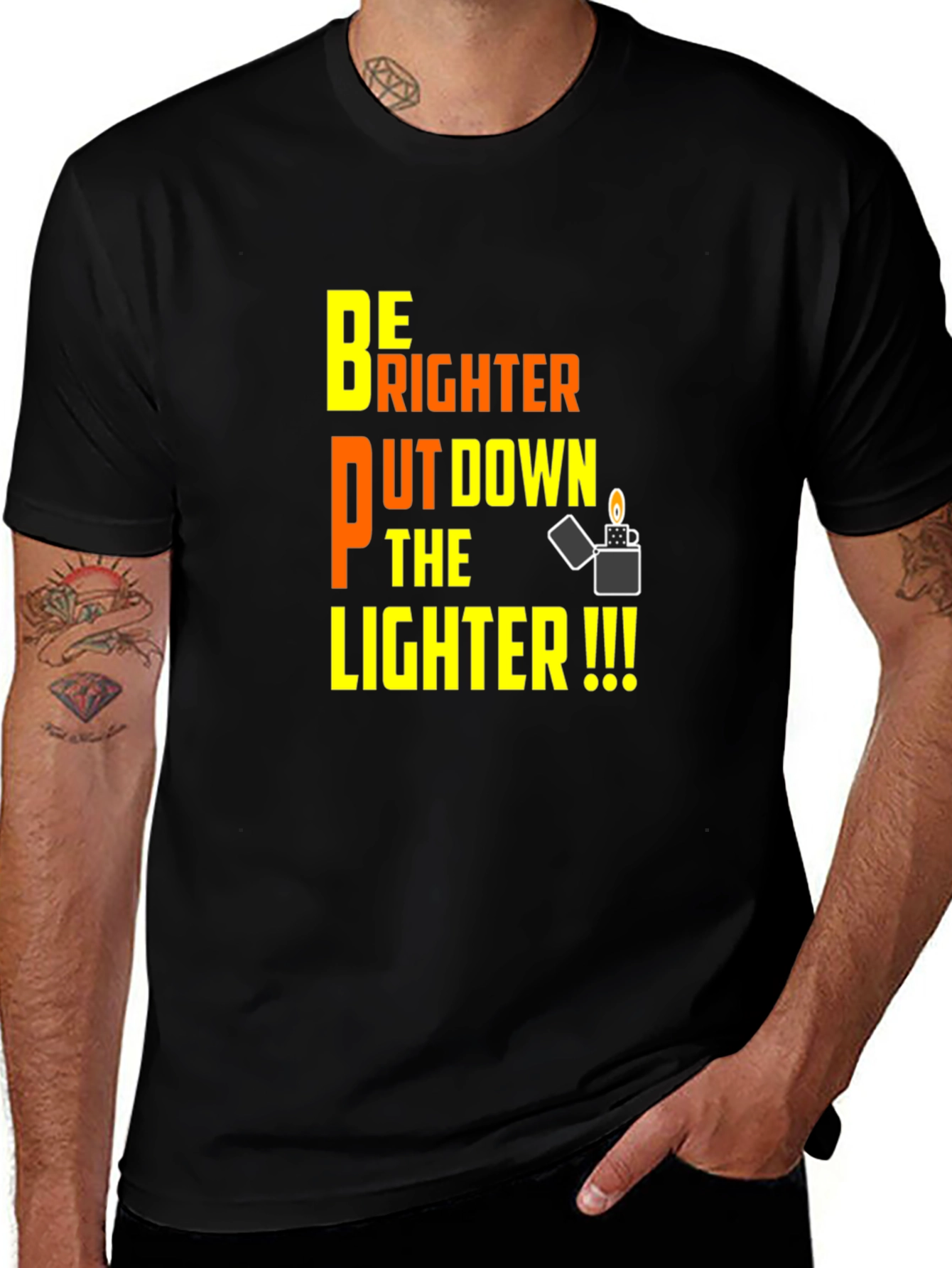 Be Brighter Put Down The Lighter Black T-Shirt