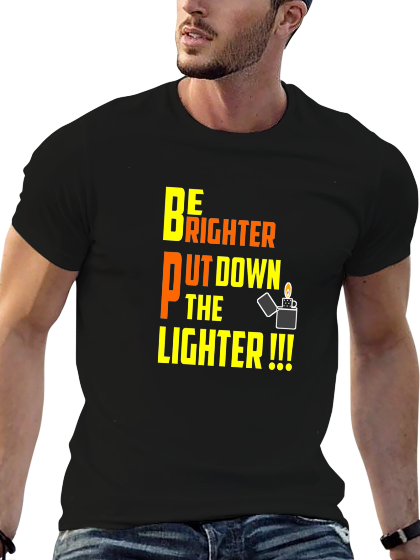 Be Brighter Put Down The Lighter Black T-Shirt
