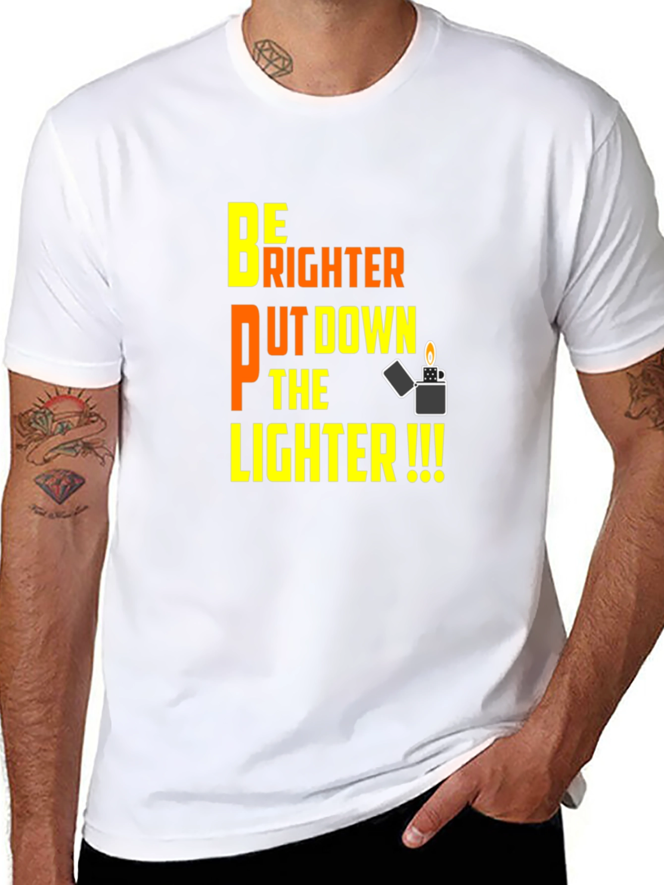 Be Brighter Put Down The Lighter Black T-Shirt