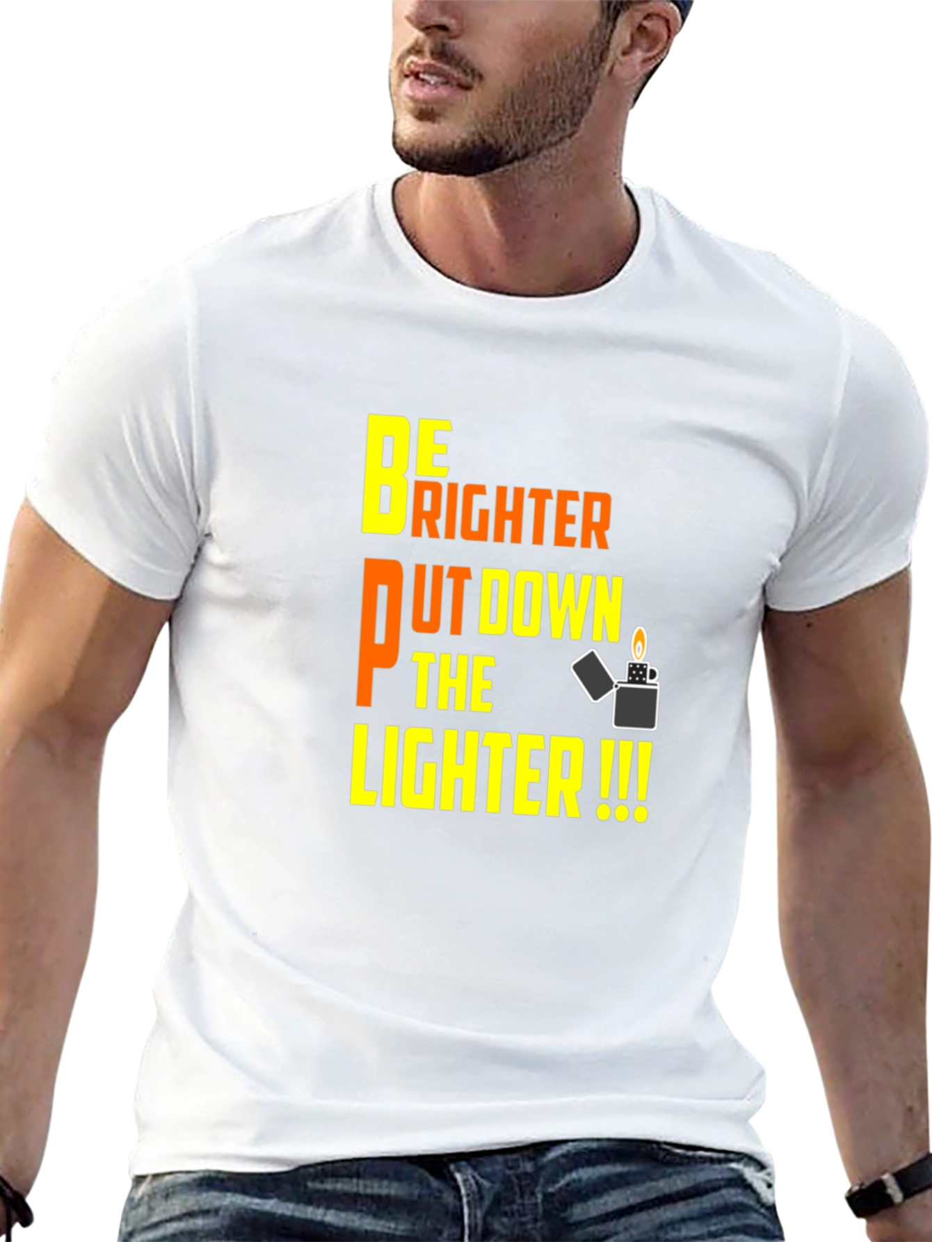 Be Brighter Put Down The Lighter Black T-Shirt