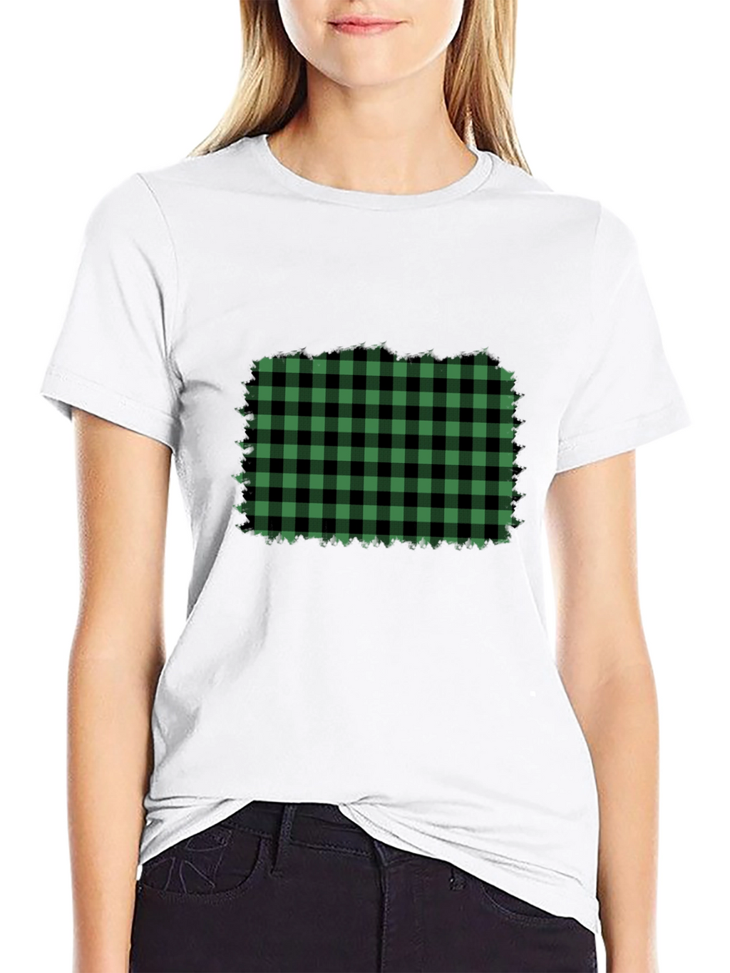 Buffalo Plaid Patch Graphic Tee