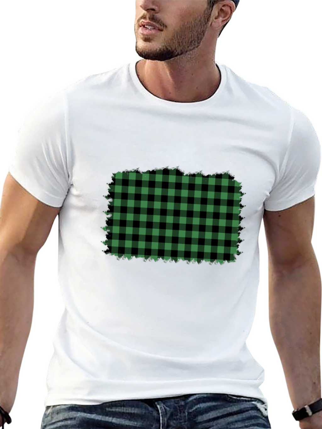 Buffalo Plaid Patch Graphic Tee