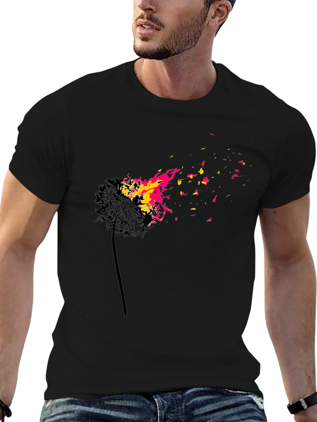 Burning Dandelion Graphic T-Shirt