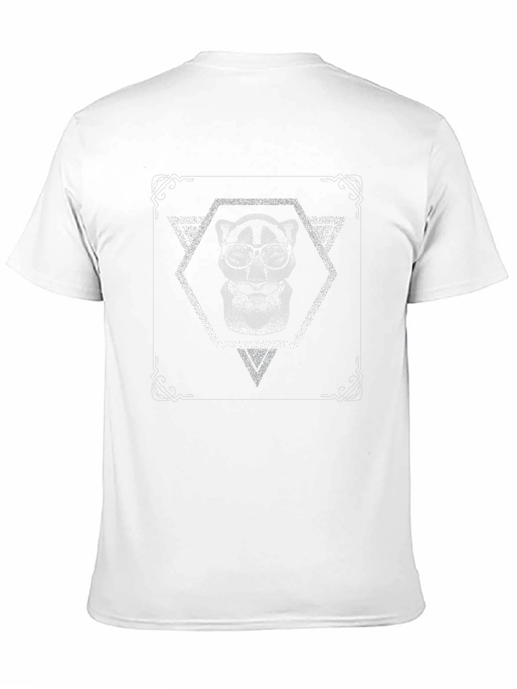 Mens Black T-Shirt with Panther Graphic