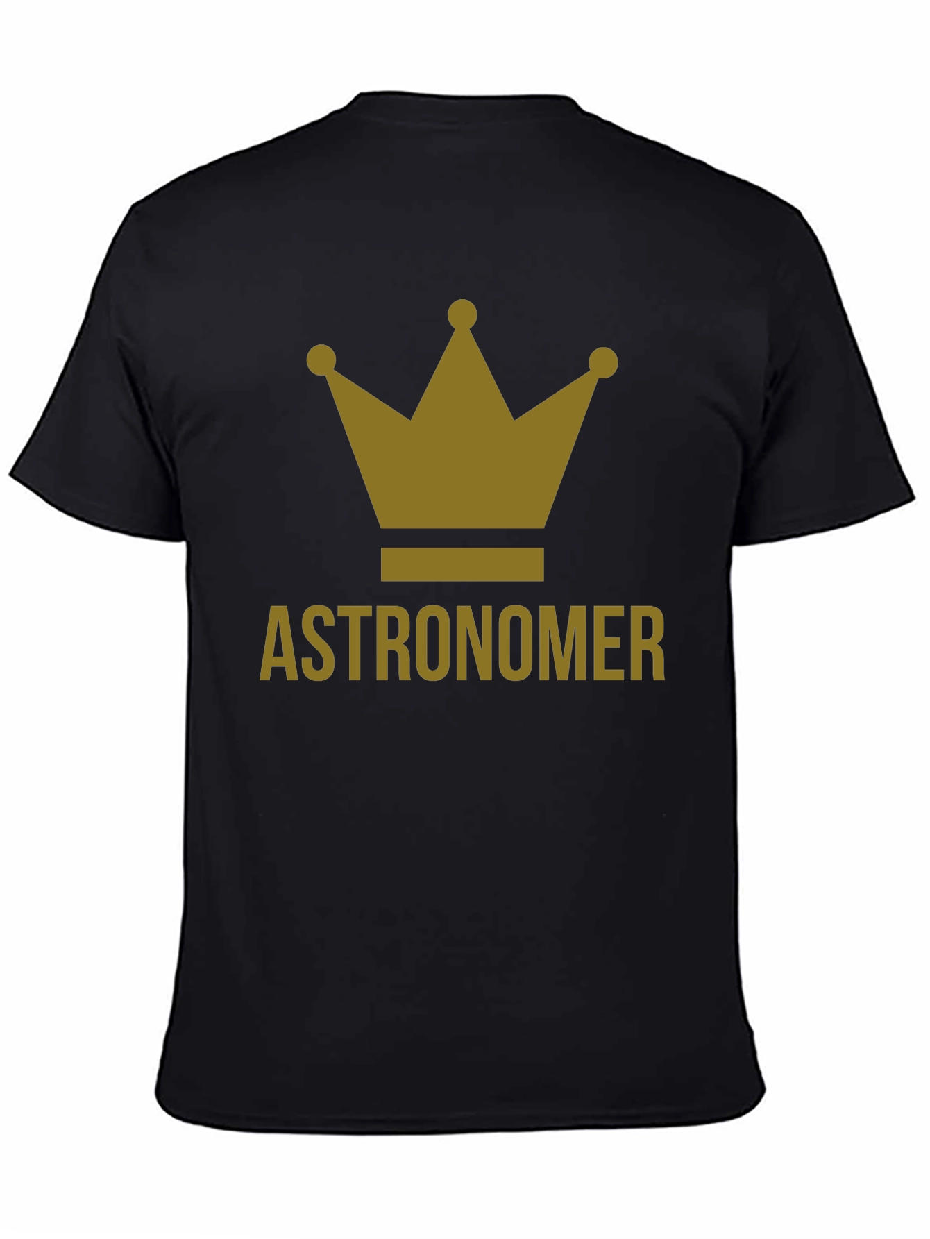 Astronomer Crown Graphic Tee - Black Cotton T-Shirt