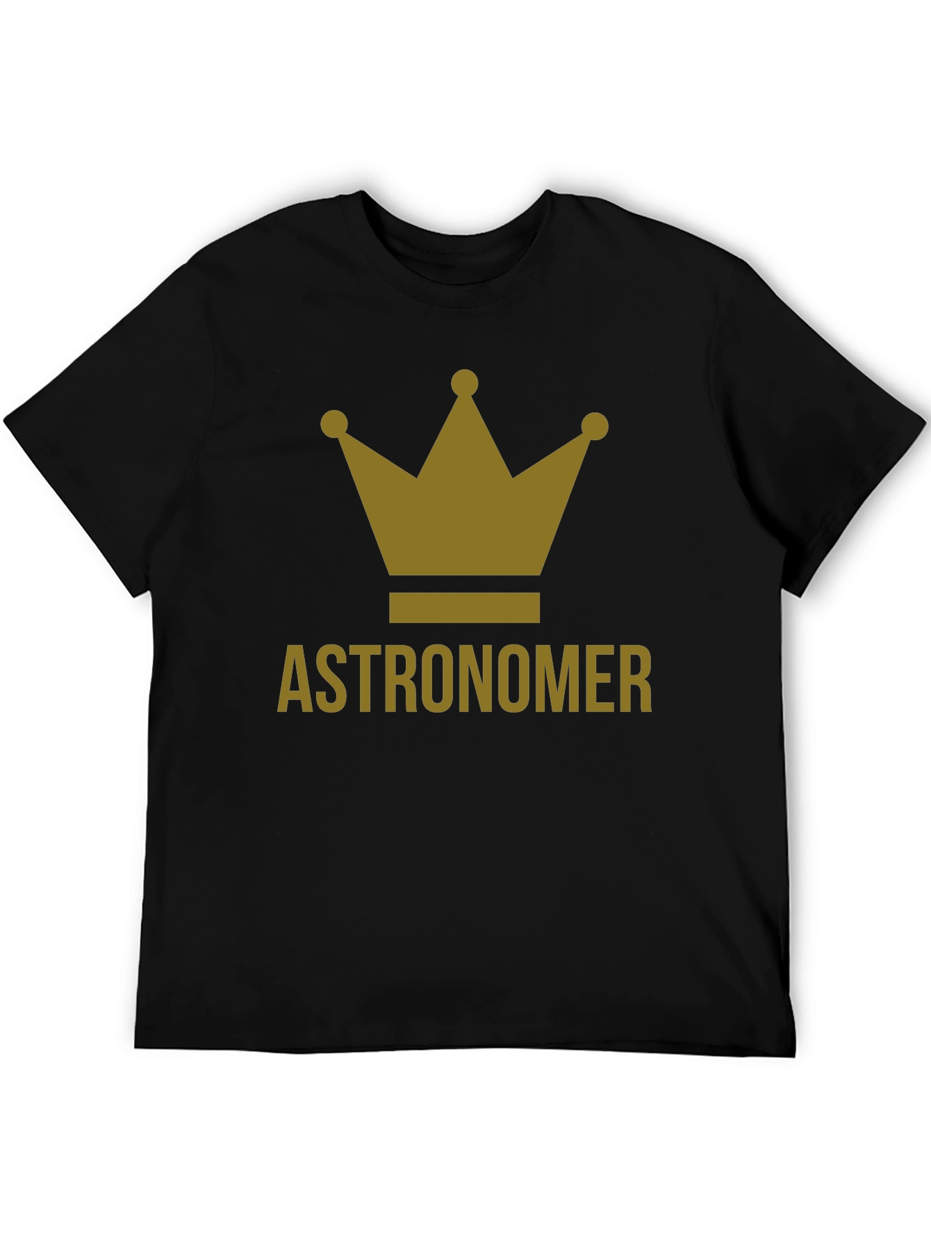 Astronomer Crown Graphic Tee - Black Cotton T-Shirt