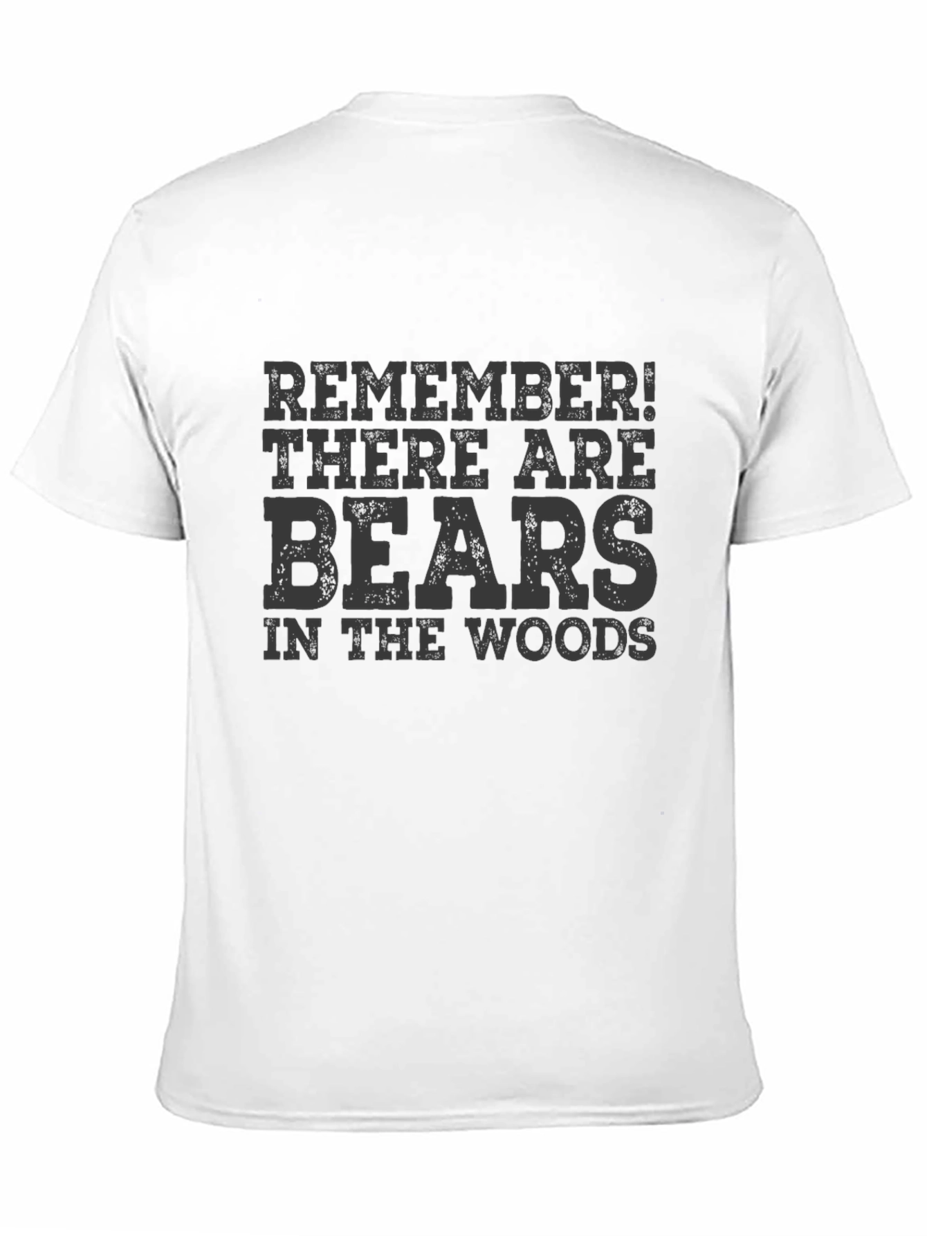 Bear in the Woods Graphic Tee - Black Cotton
