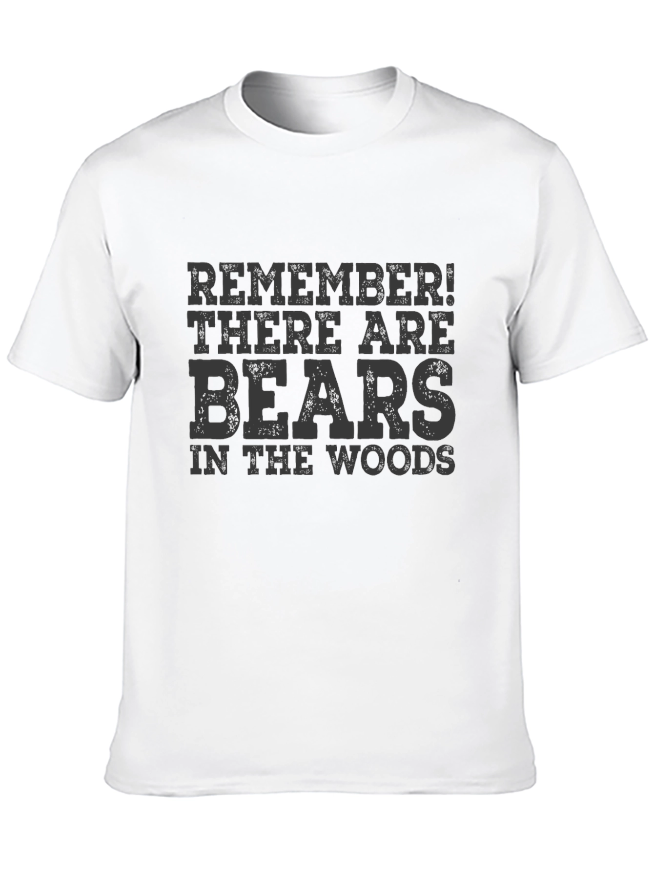 Bear in the Woods Graphic Tee - Black Cotton