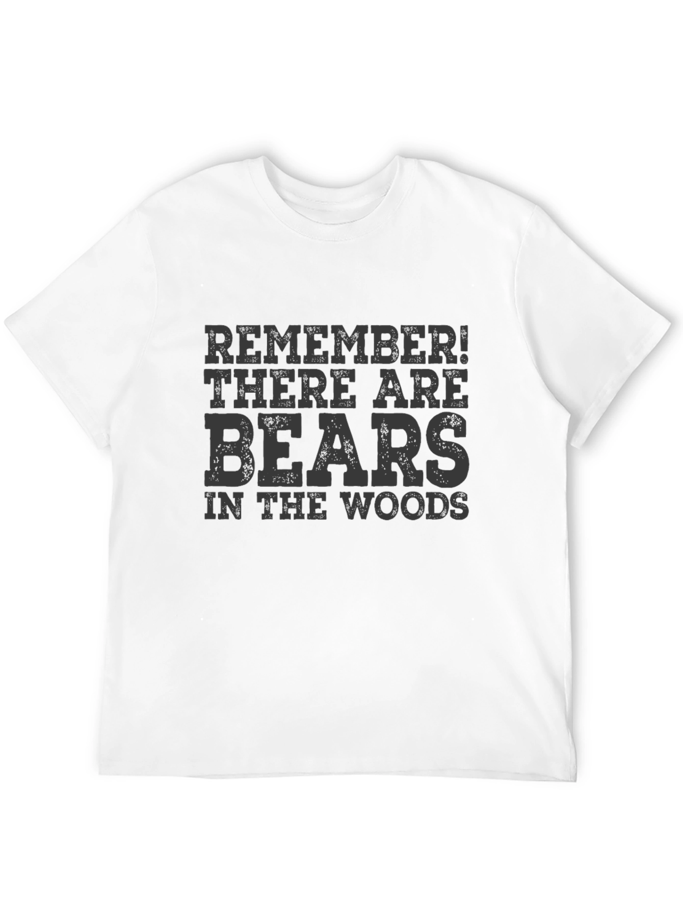 Bear in the Woods Graphic Tee - Black Cotton