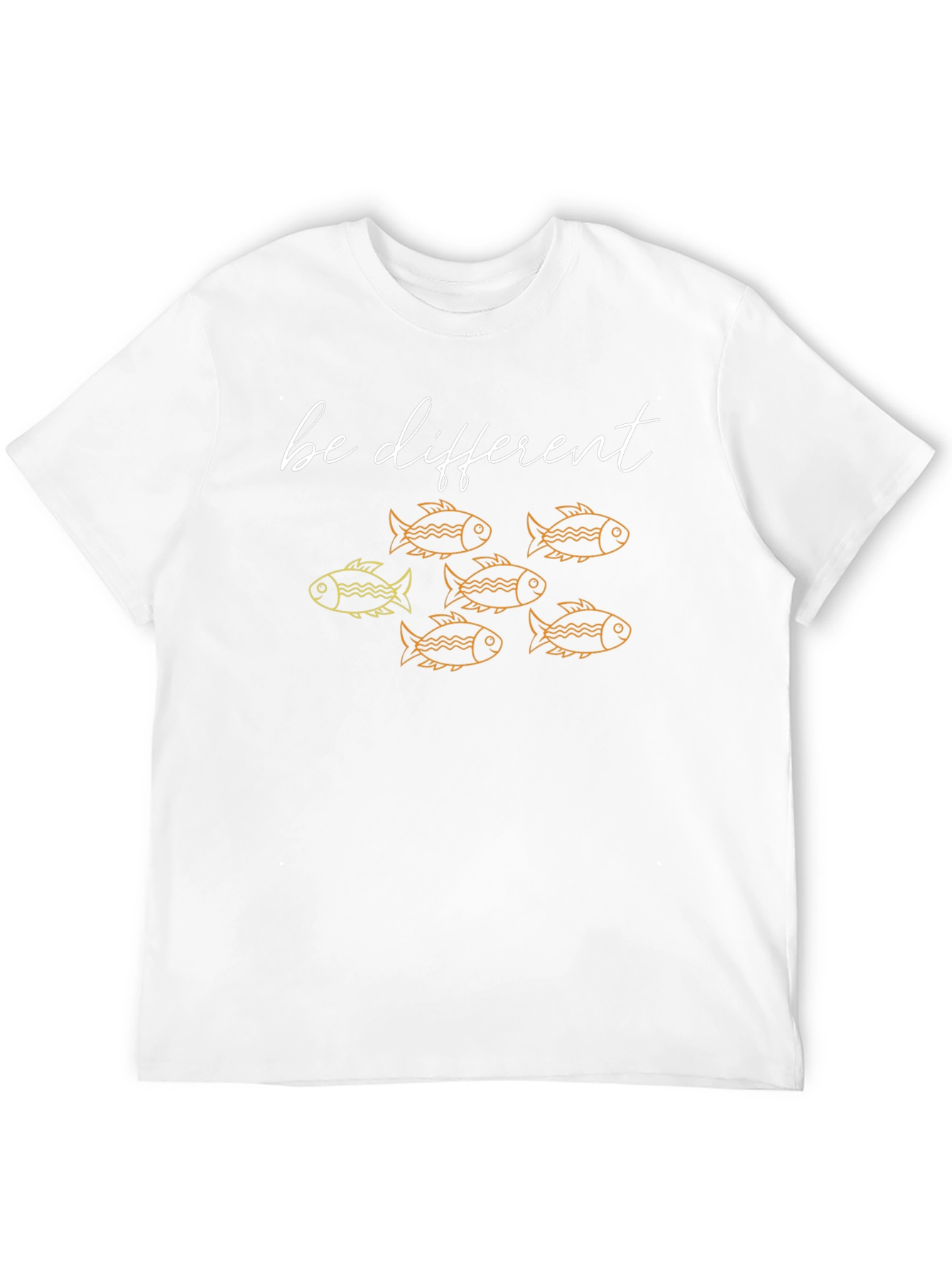 Be Different Fish Graphic Tee - Unique Mens T-Shirt
