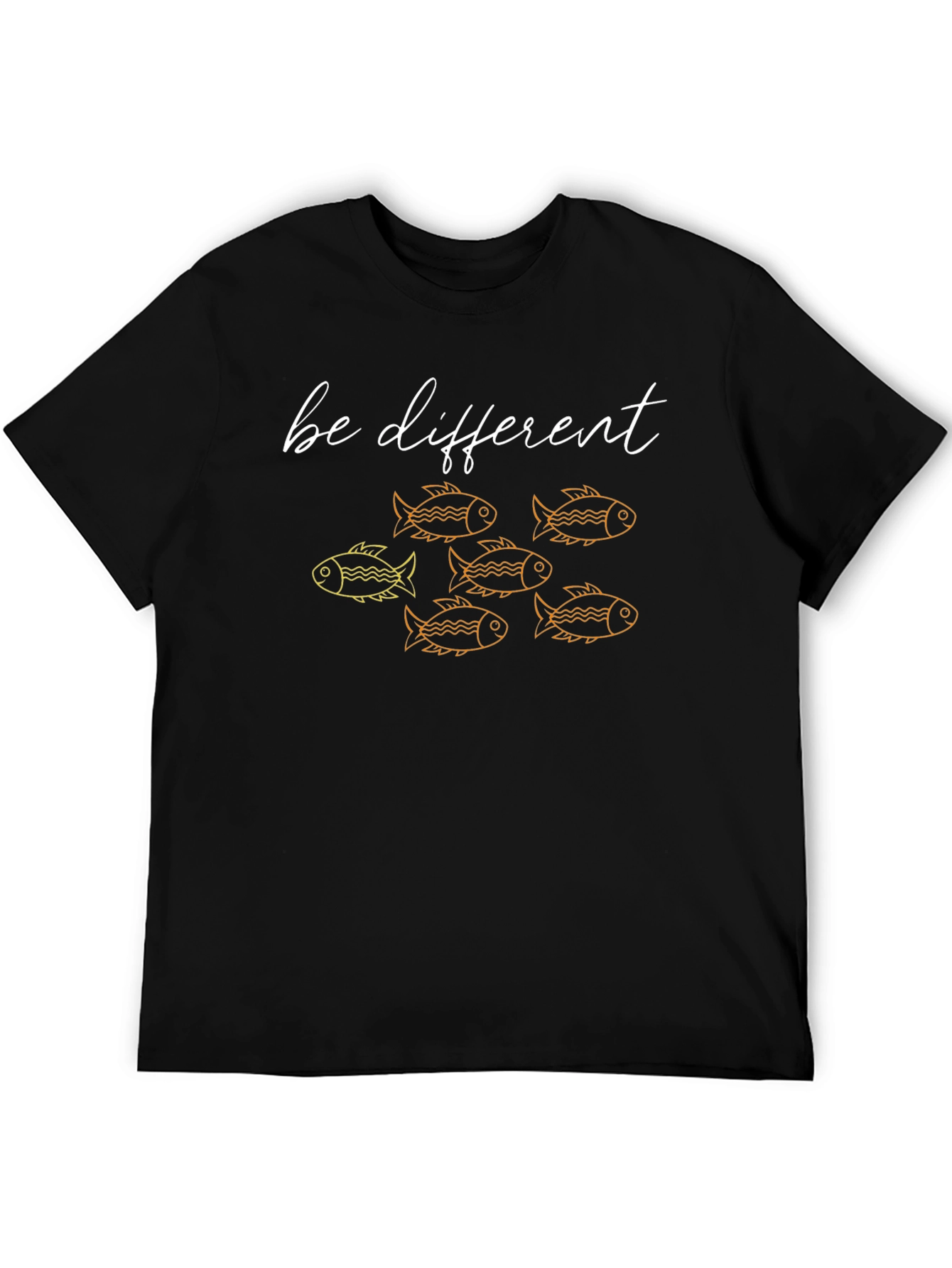 Be Different Fish Graphic Tee - Unique Mens T-Shirt
