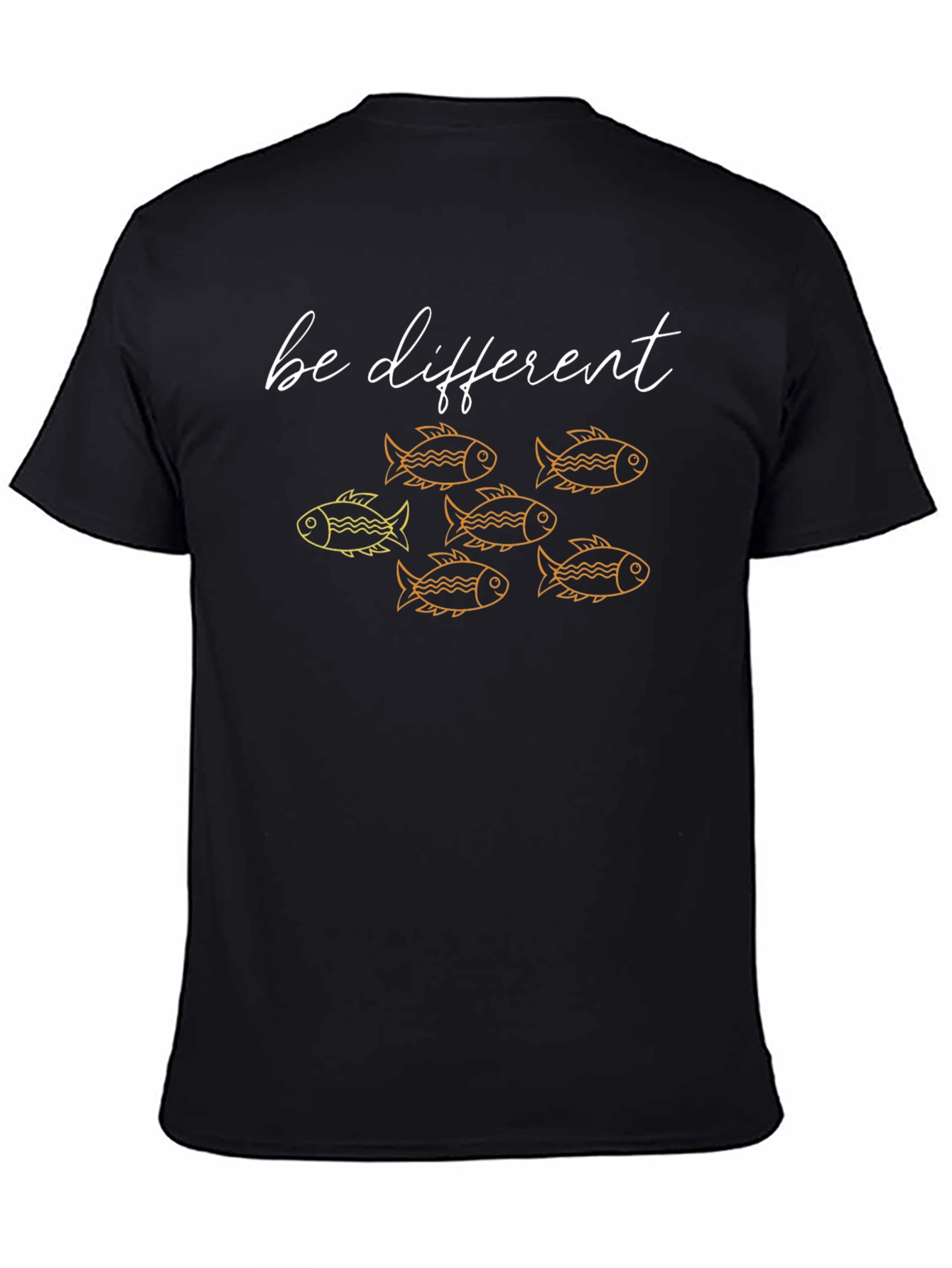 Be Different Fish Graphic Tee - Unique Mens T-Shirt