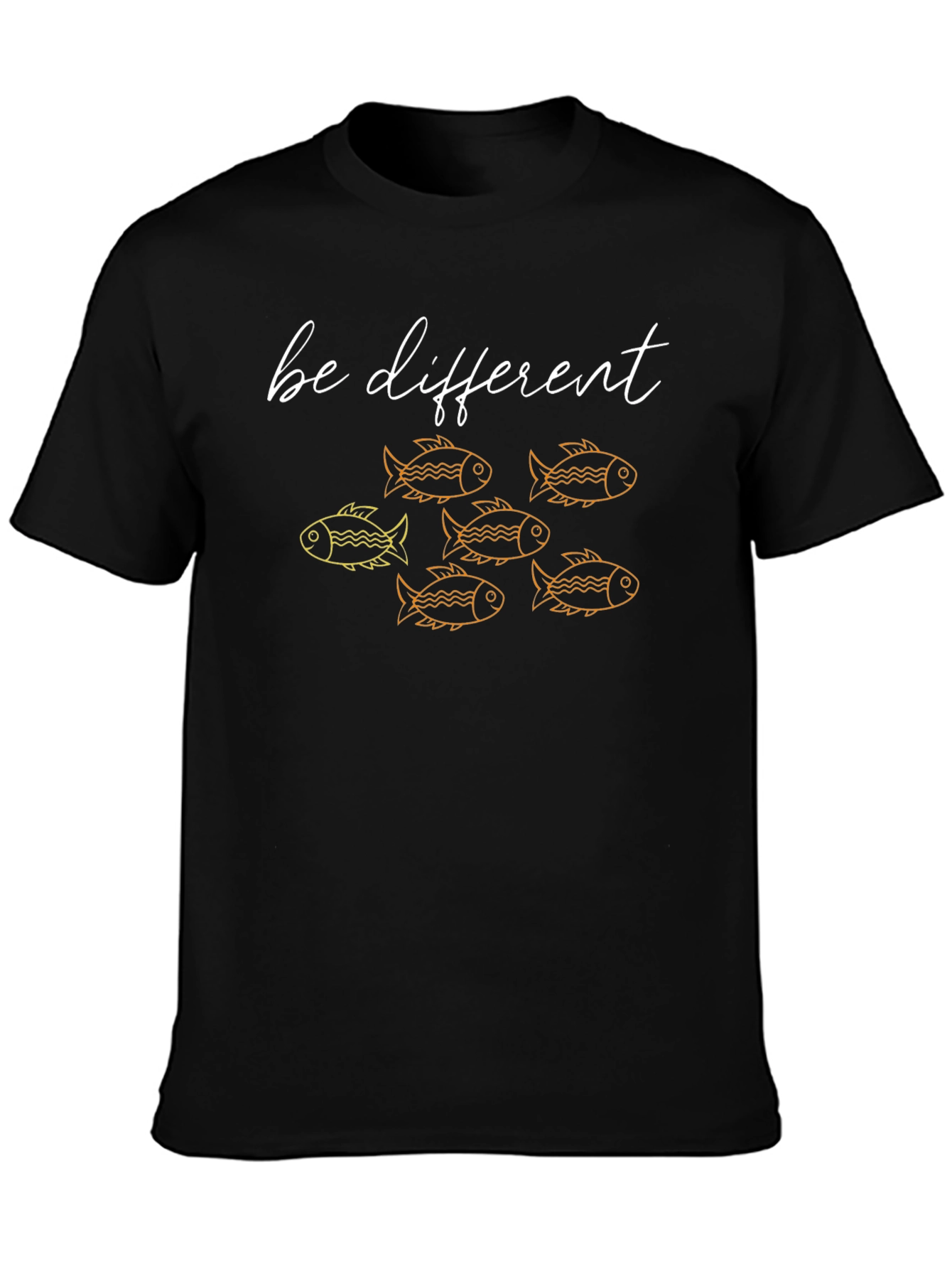 Be Different Fish Graphic Tee - Unique Mens T-Shirt